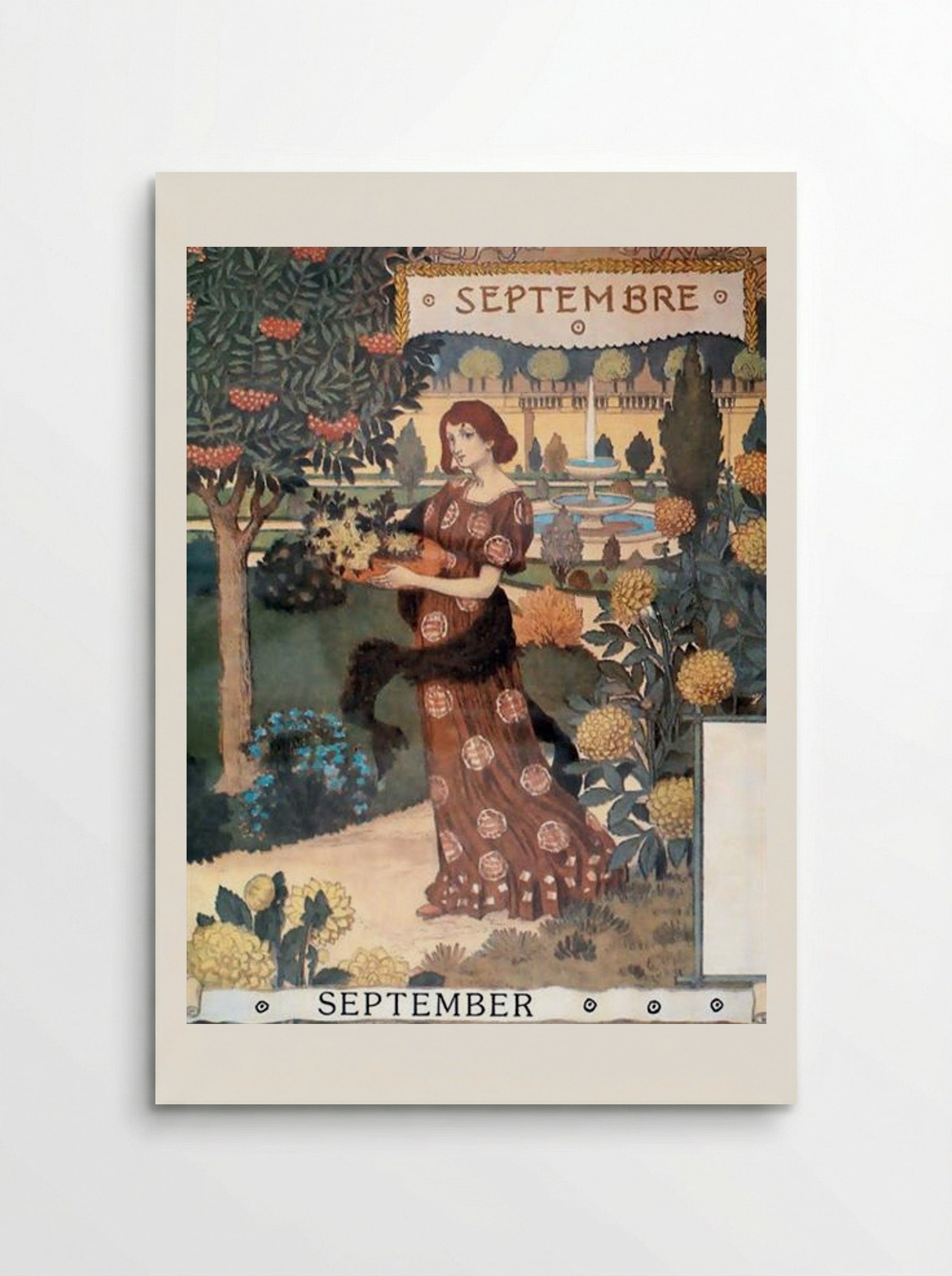 La Belle Jardinière - Septembre - Eugène Grasset - Poster
