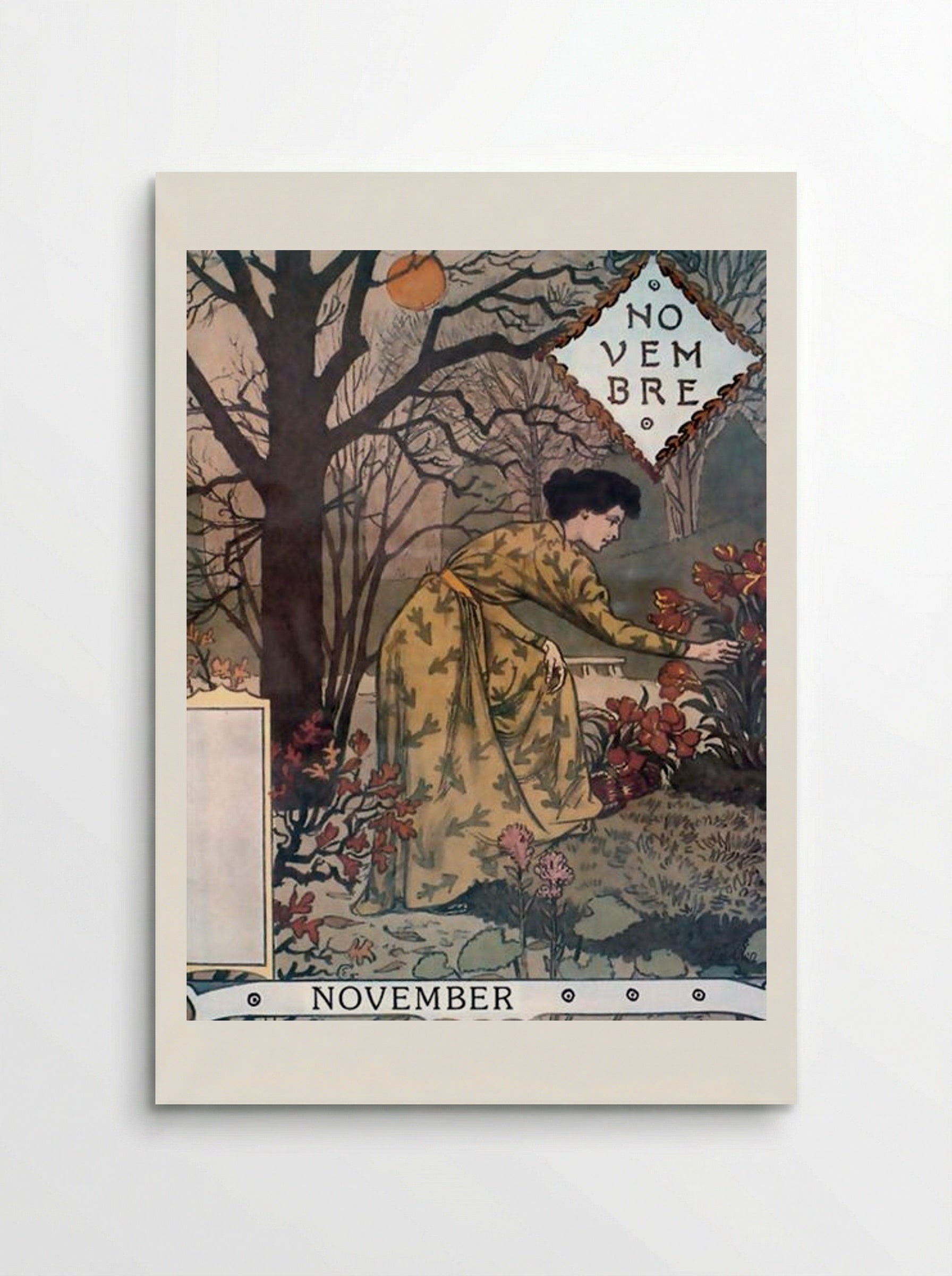 La Belle Jardiniere – November - Eugène Grasset - Poster