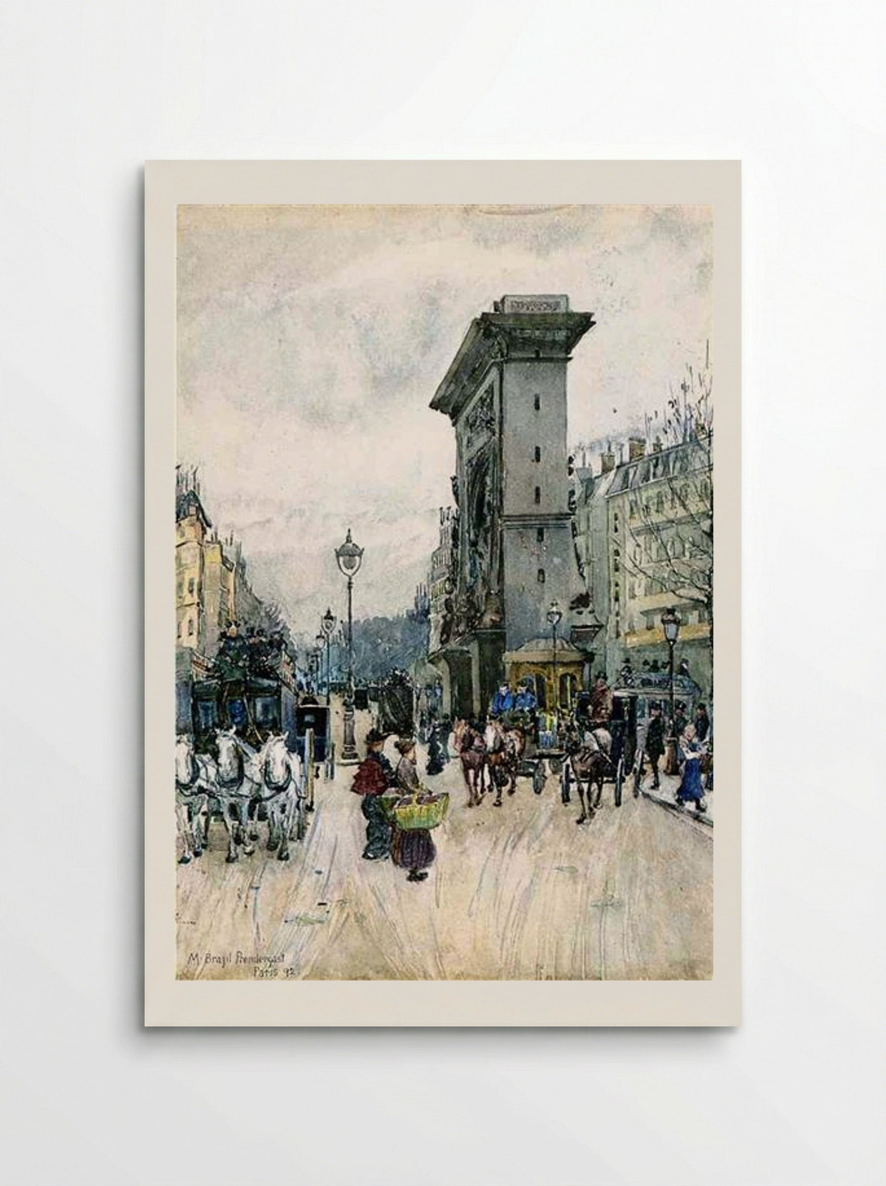 La Porte San Denis - Maurice Prendergast - Poster