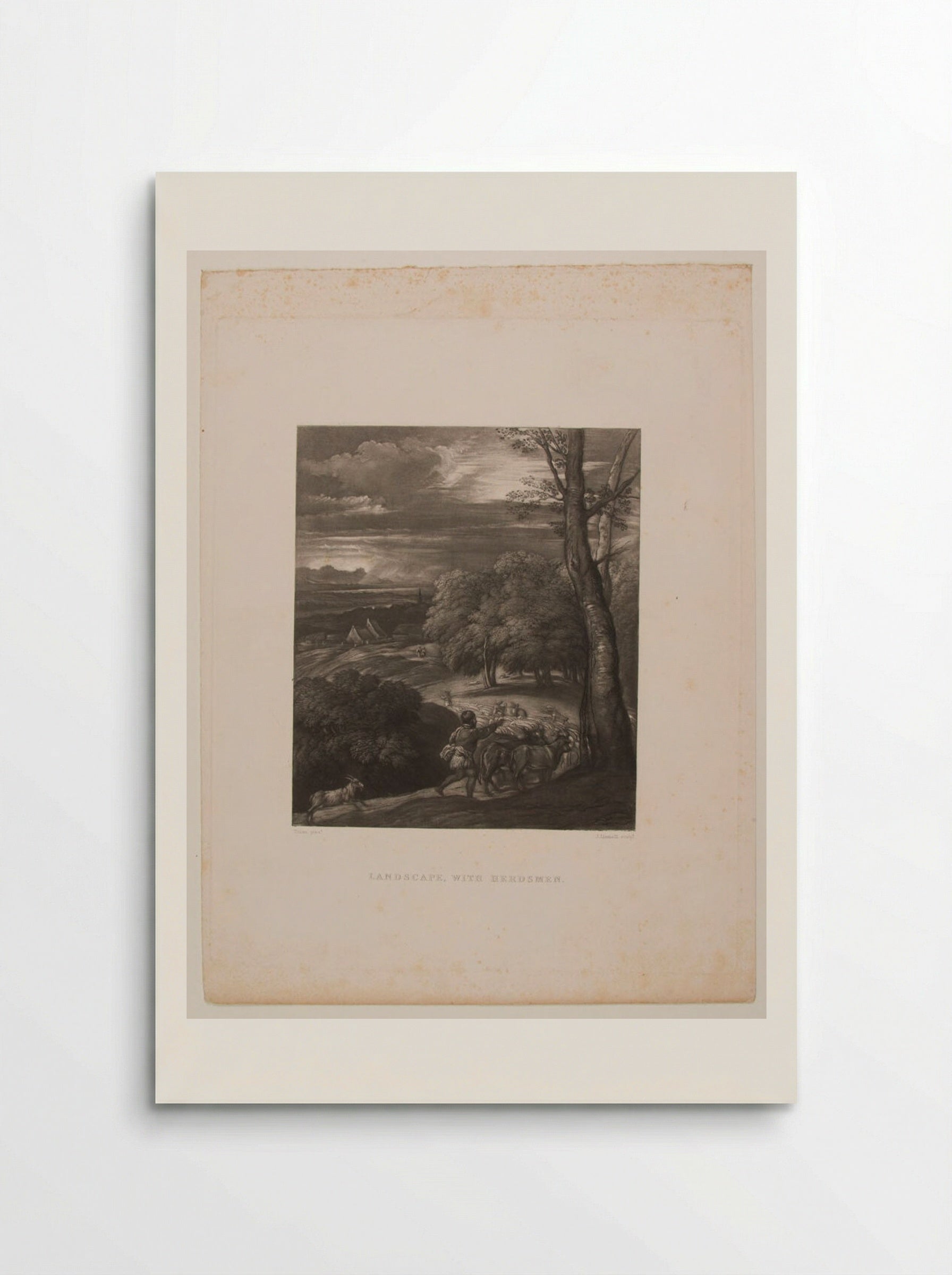 Landscape with Herdsman - John Linnell - Poster