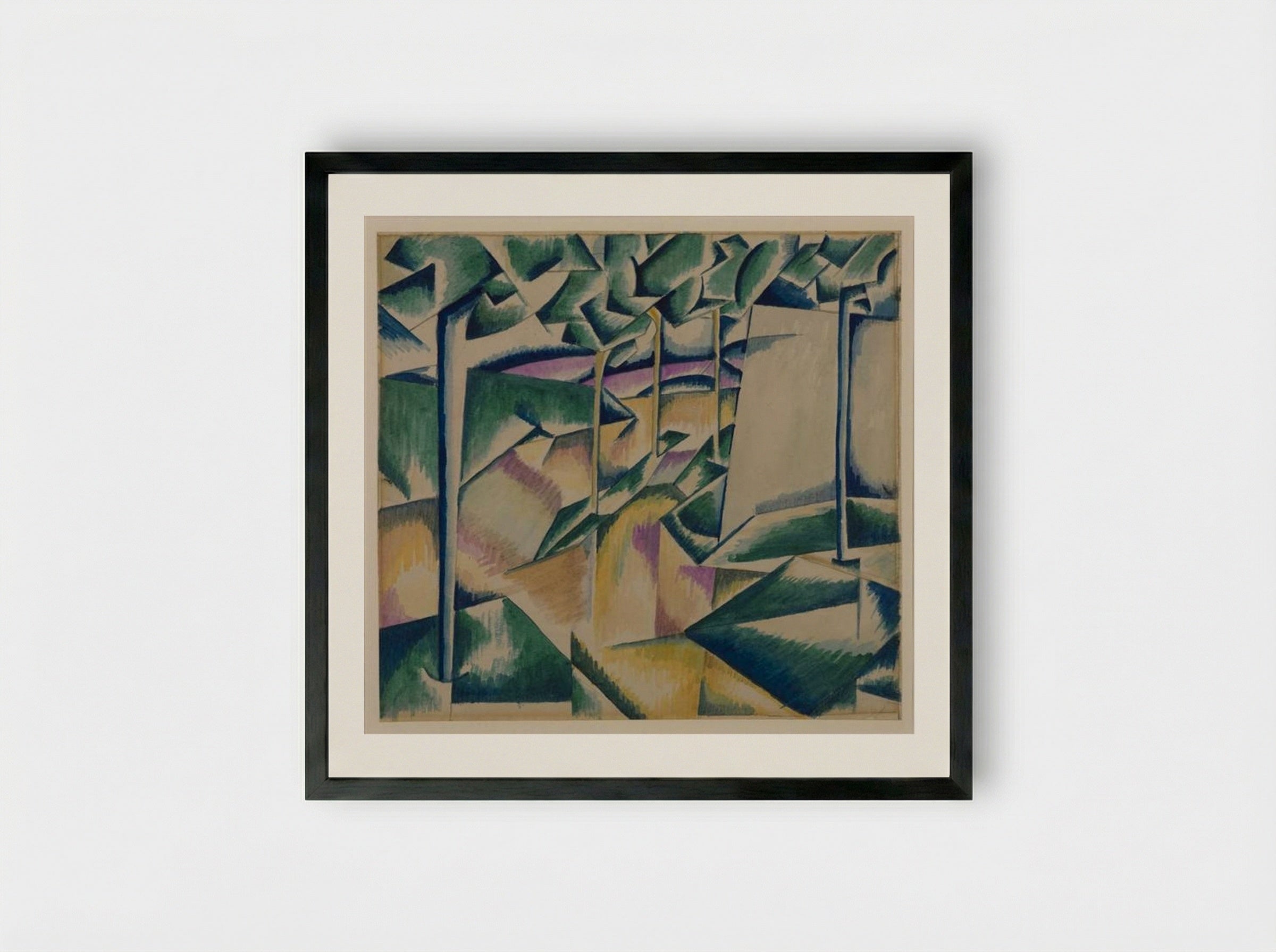Landscape - Edward Wadsworth - Framed Print Black
