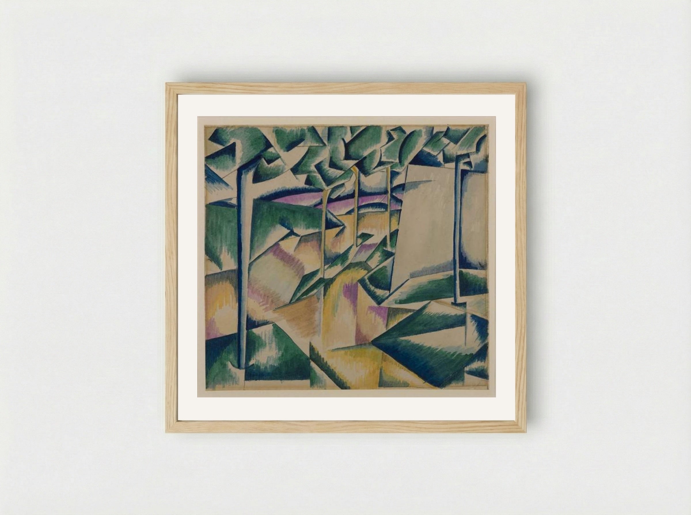 Landscape - Edward Wadsworth - Framed Print Wood