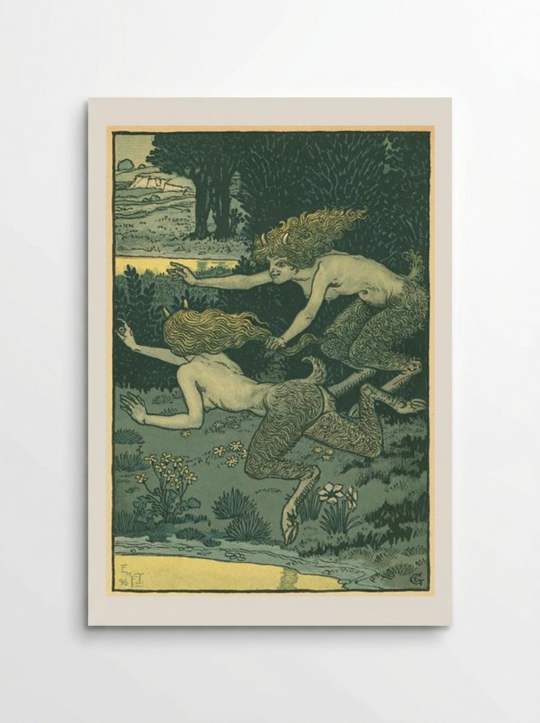 Les petites faunesses - Eugène Grasset - Poster