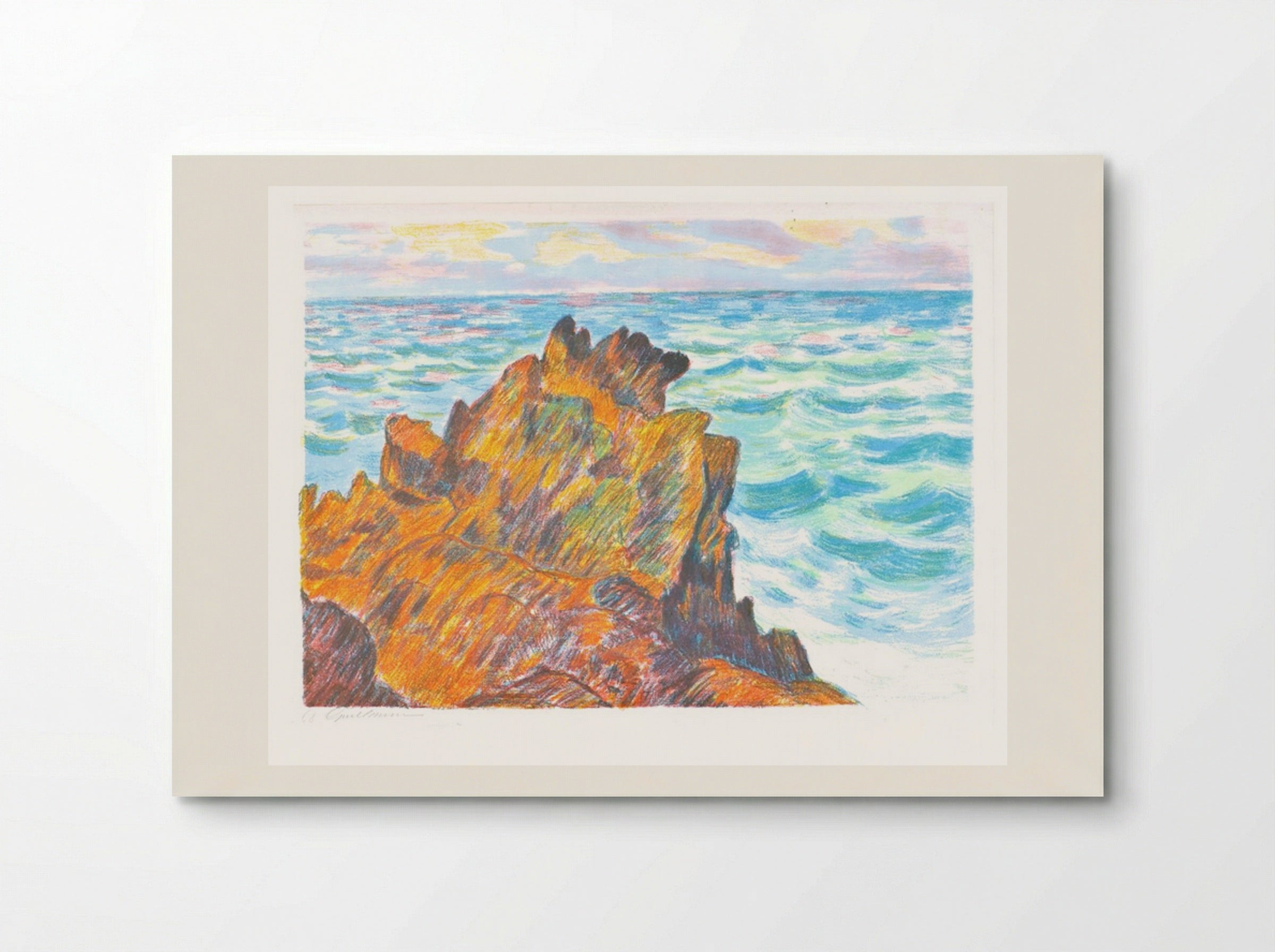 Les rochers rouges - Armand Guillaumin - Poster