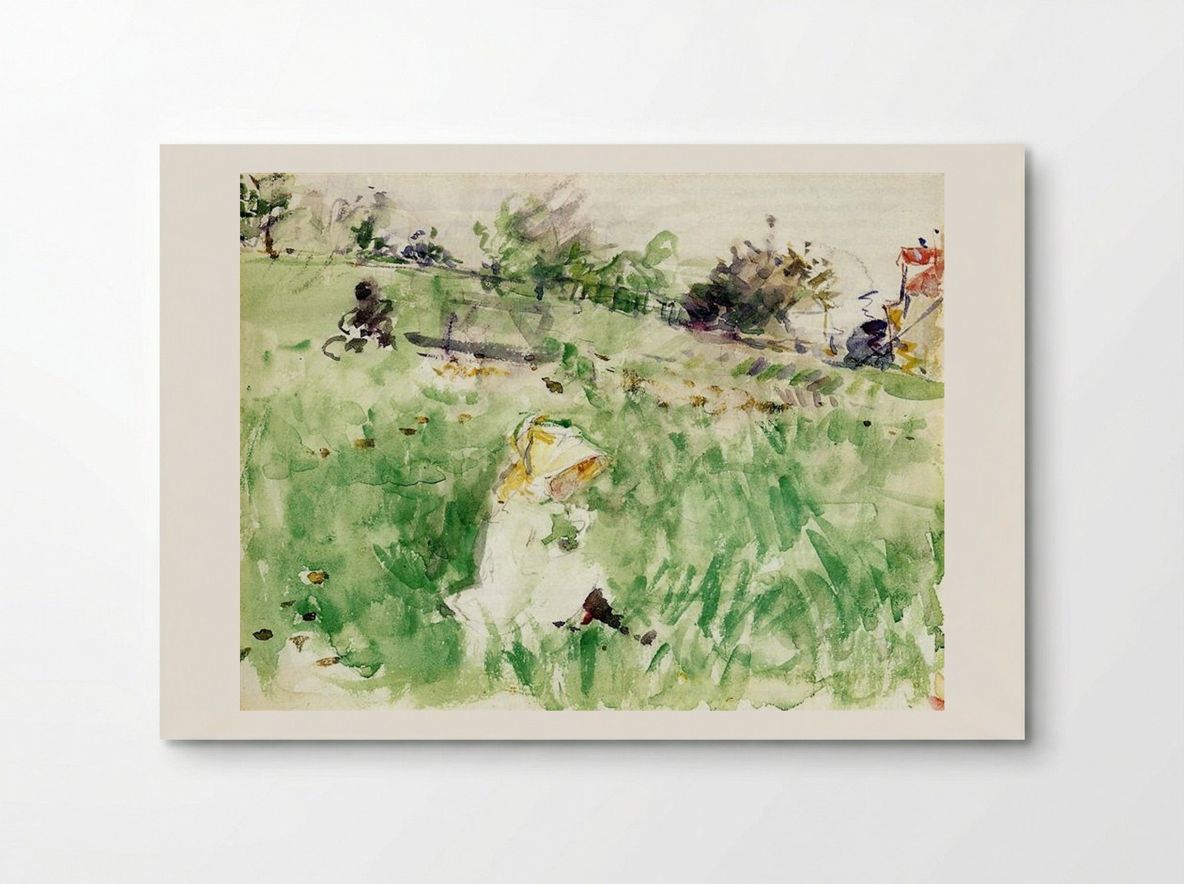 Little Girl Sitting on the Grass - Berthe Morisot - Poster