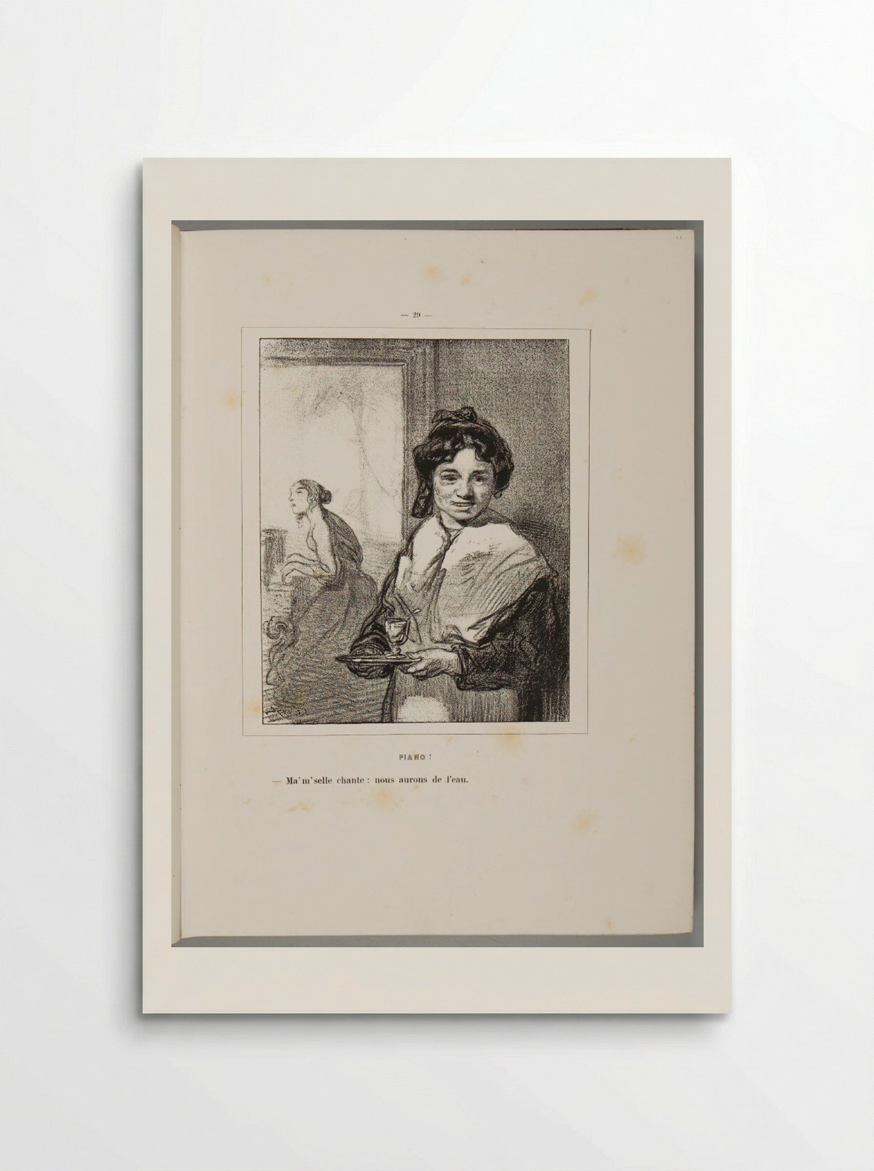 Mademoiselle sings; we will have water - Paul Gavarni - Poster
