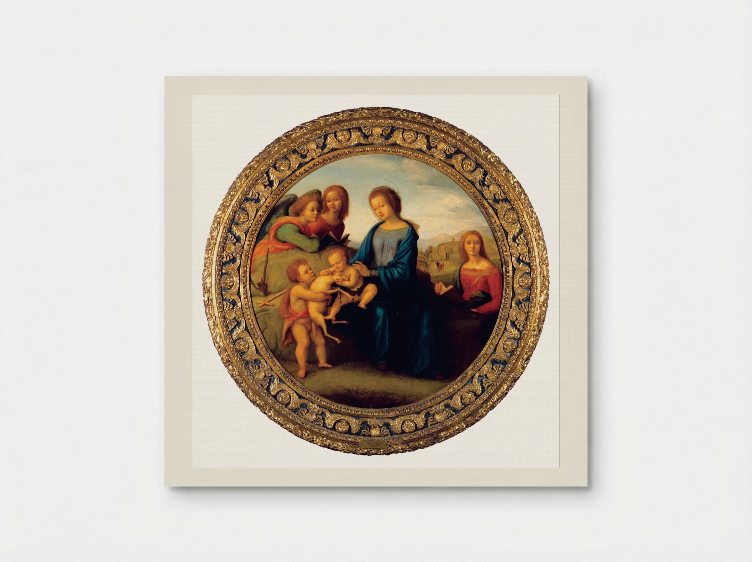 Madonna and Child with the Infant Saint John the Baptist and Angels - Piero di Cosimo - Poster