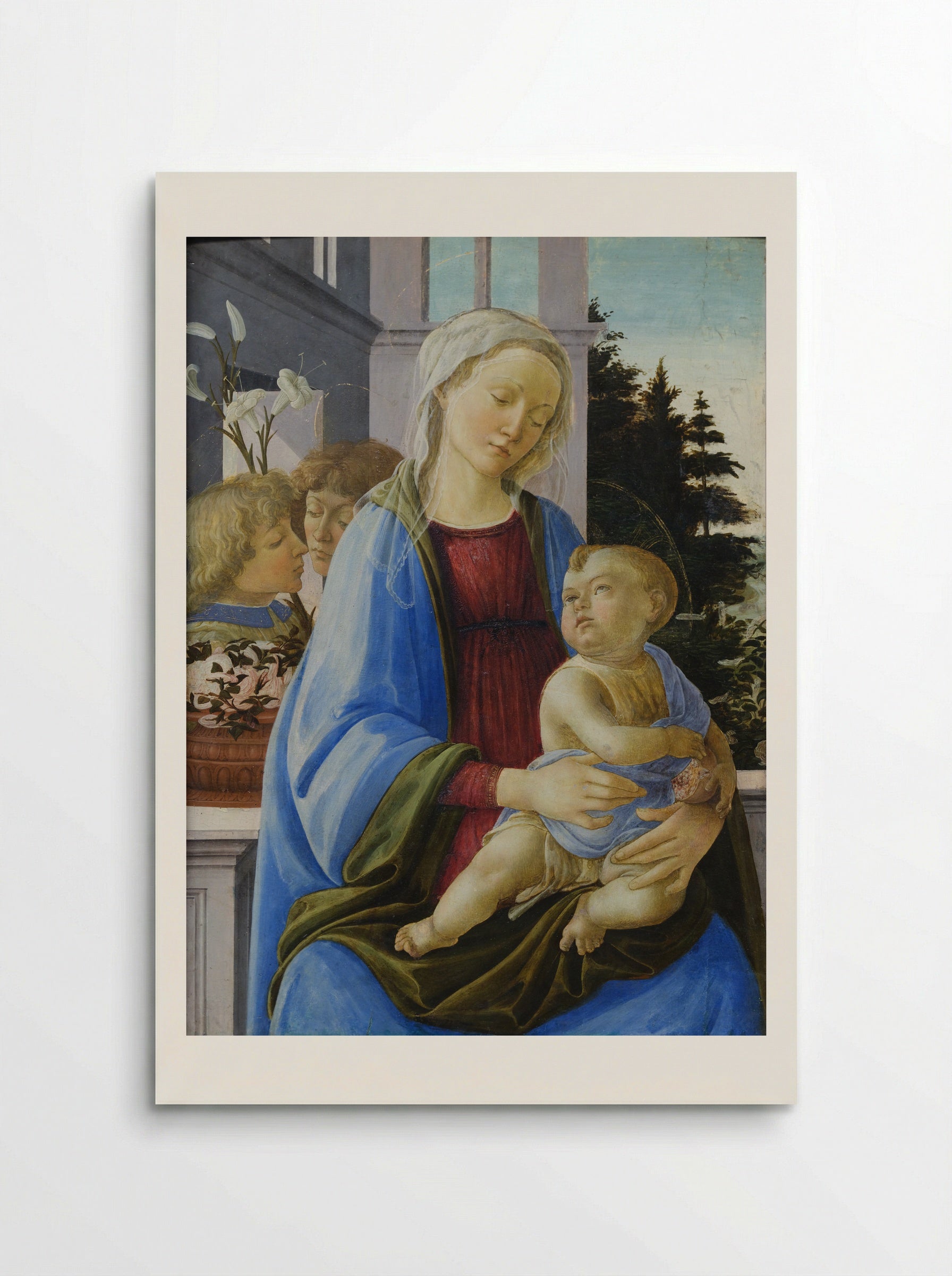 Madonna and Child with two Angels - Filippo Lippi - Poster