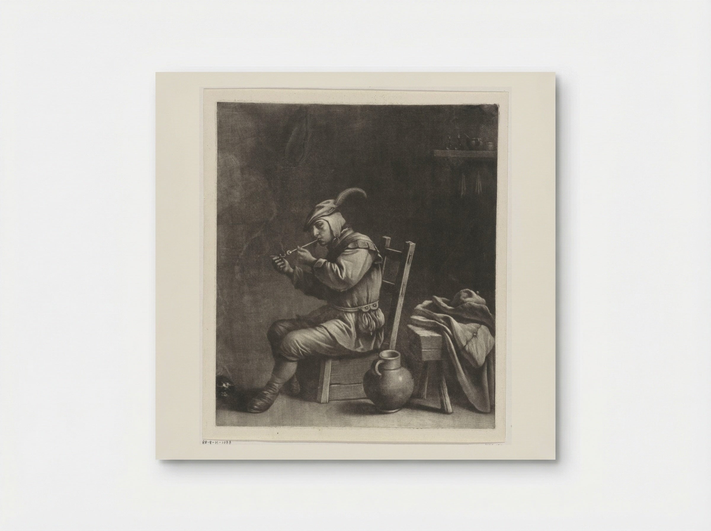 Man Lighting His Pipe - Wallerant Vaillant - Poster