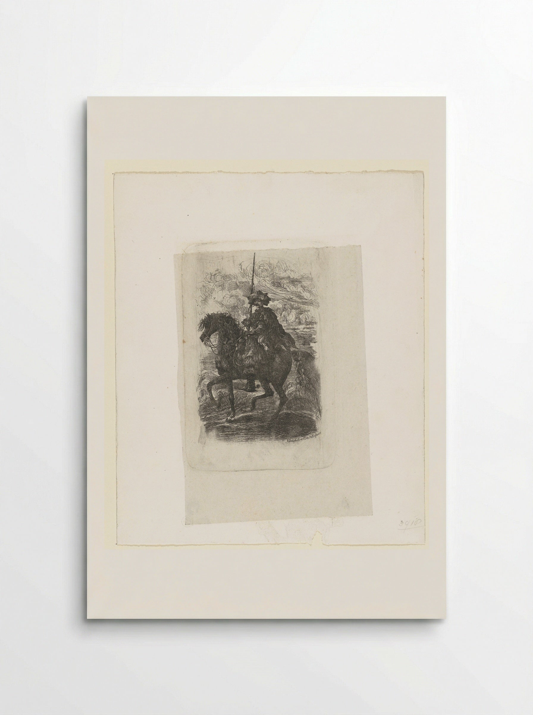 Man in Eastern Costume on Horseback - Auguste Delâtre - Poster