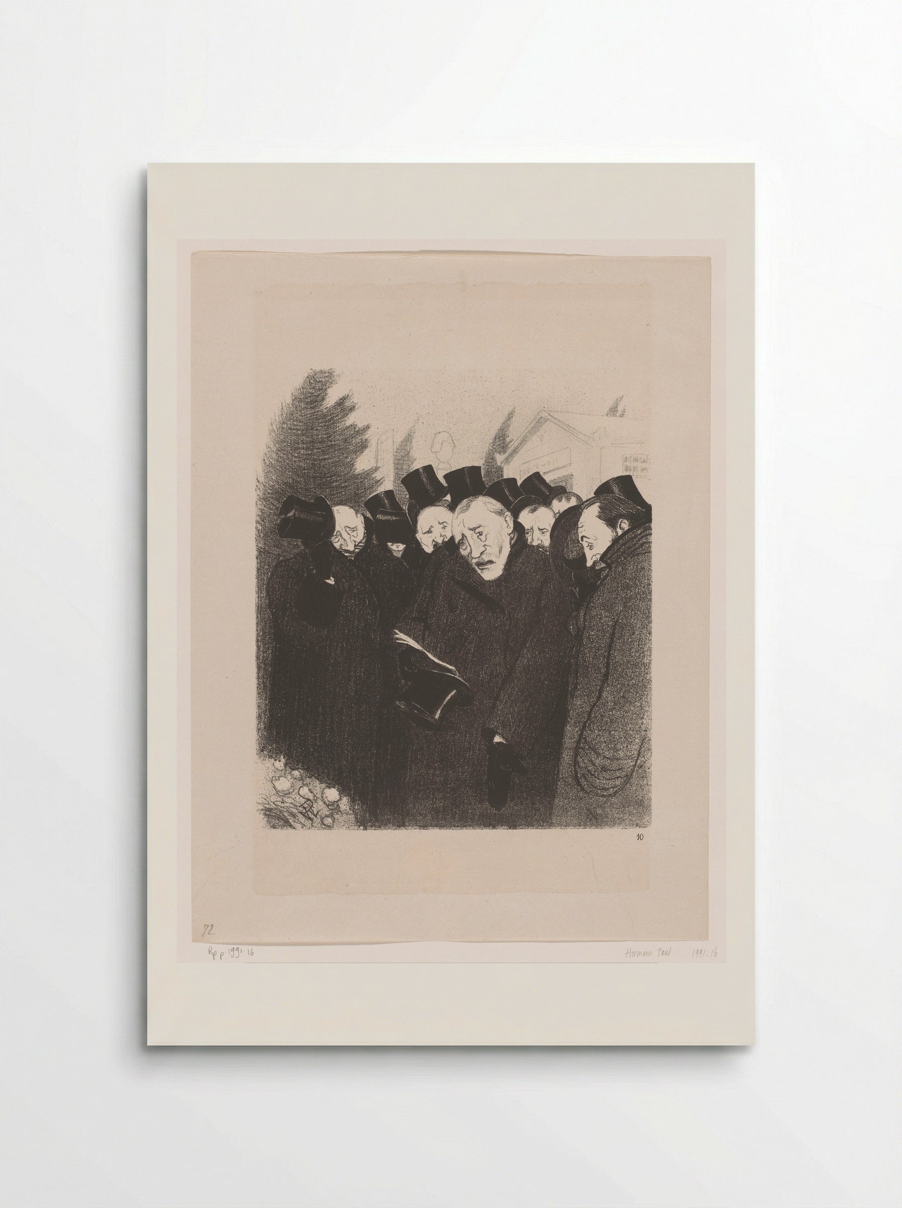 Mannen op een begrafenis - Hermann-Paul - Poster