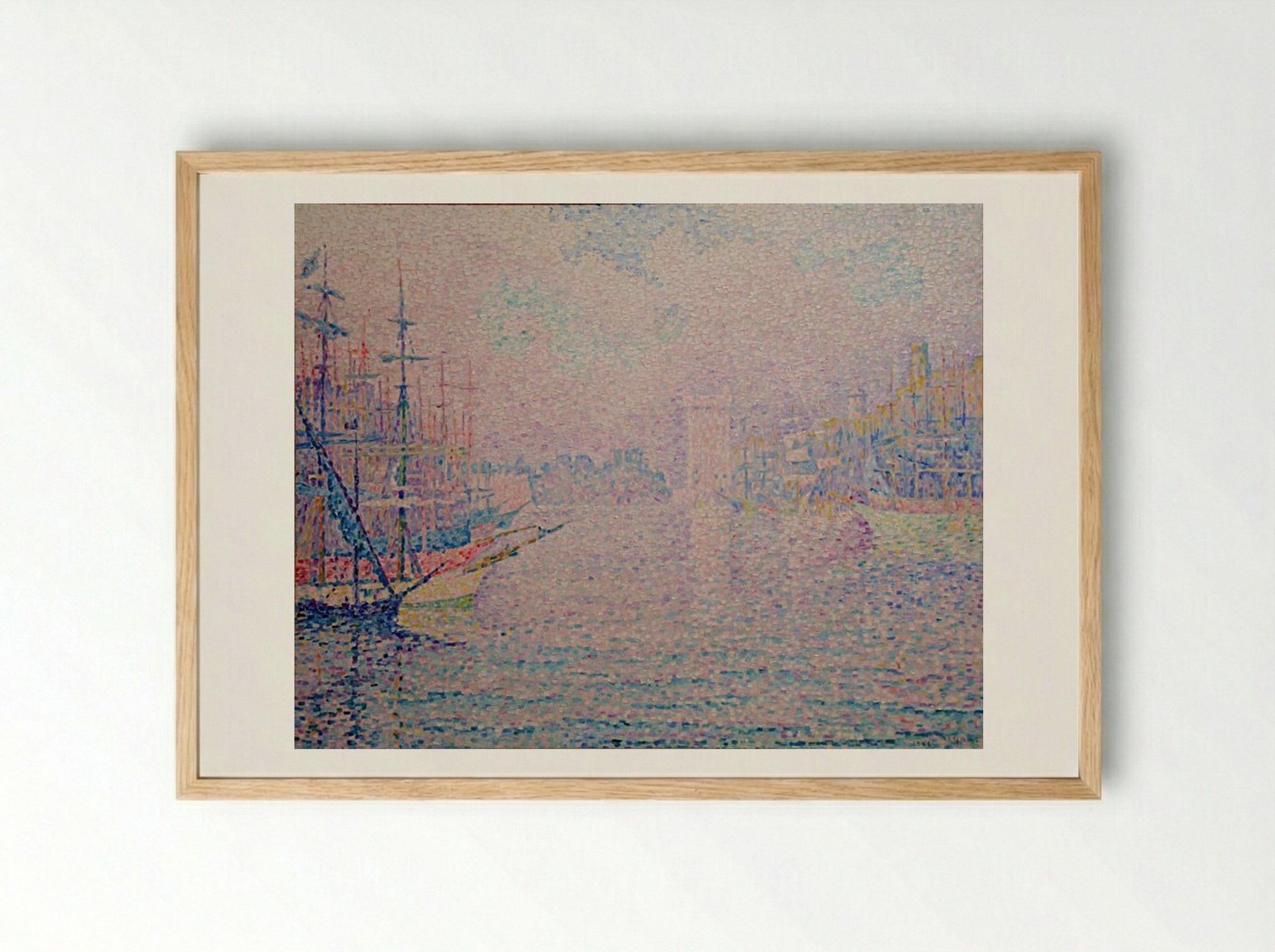 Marseille, an Old Port - Paul Signac - Framed Print Wood