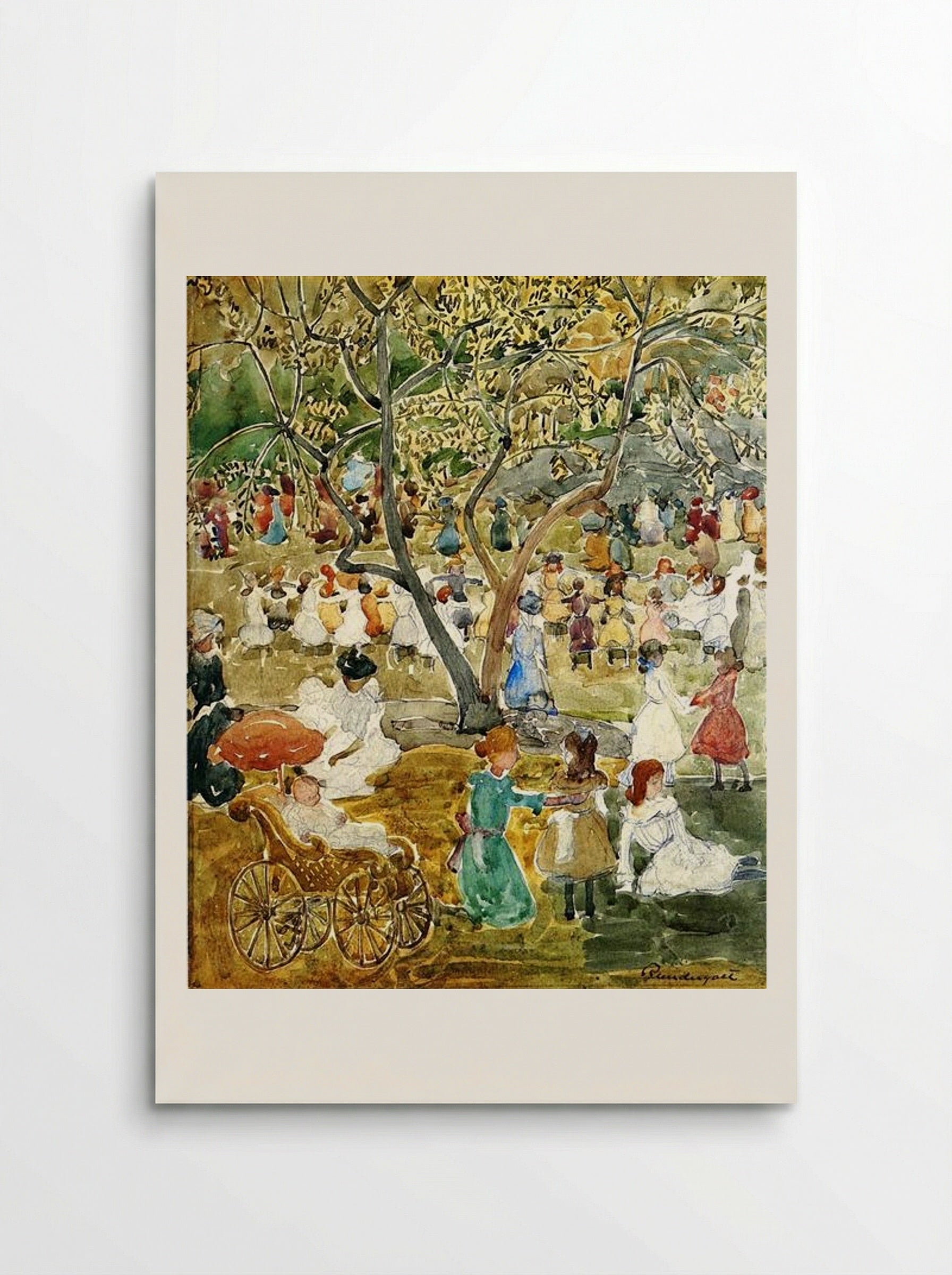 May Party (also known as May Day, Central Park) - Maurice Prendergast - Poster