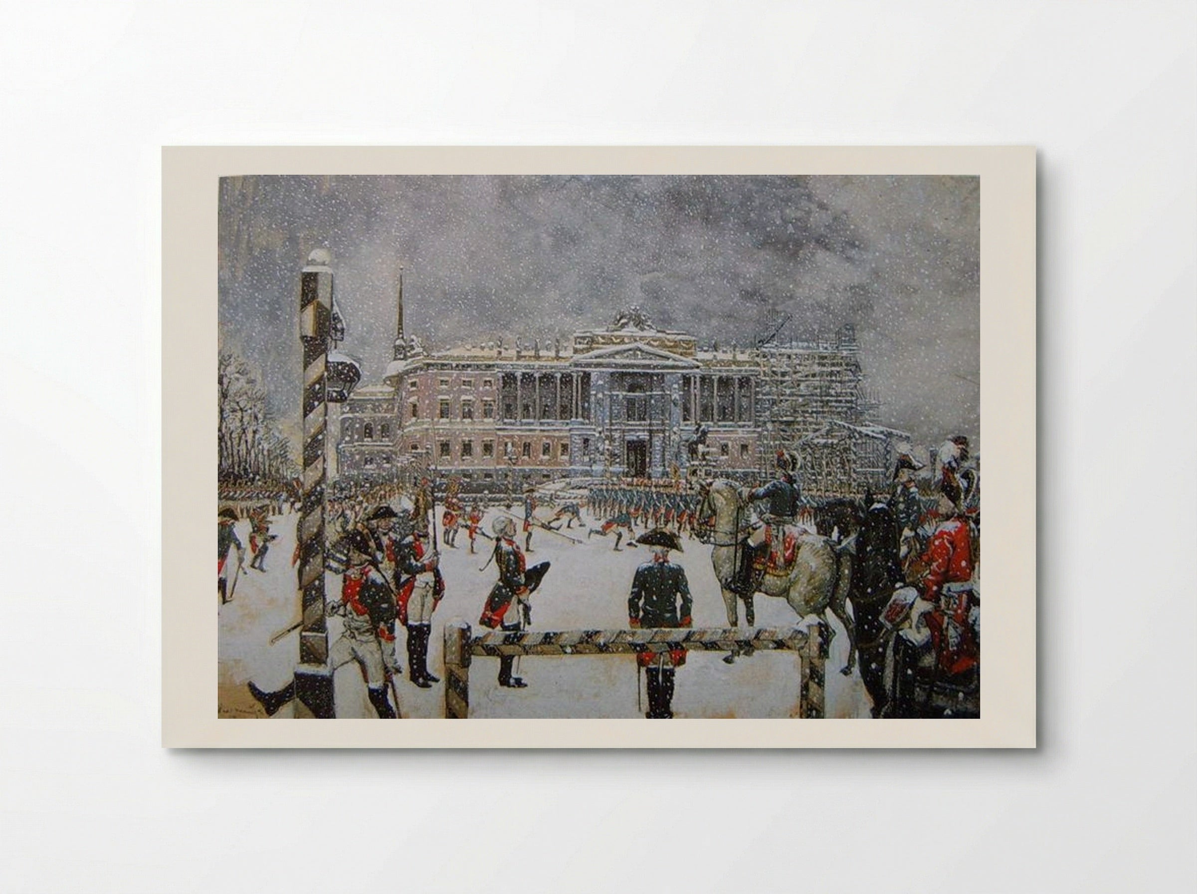 Military Parade of Emperor Paul in front of Mikhailovsky Castle - Alexandre Benois - Poster