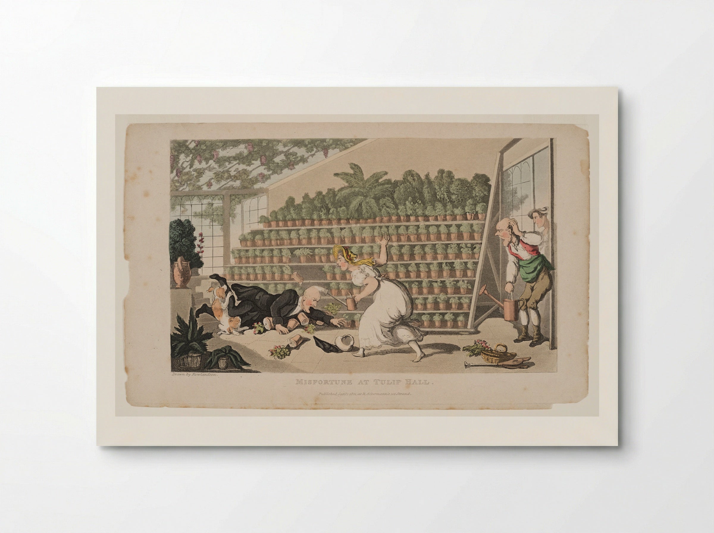 Misfortune at Tulip Hall - Thomas Rowlandson - Poster