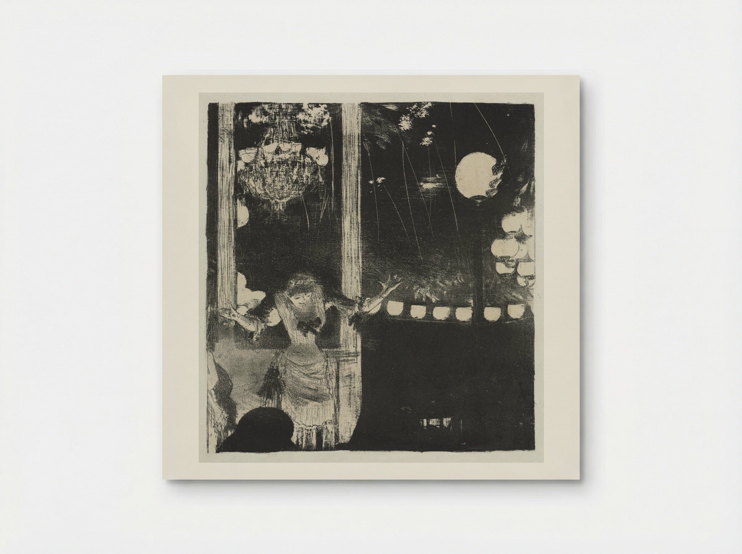 Mlle Bécat at the Café des Ambassadeurs - Edgar Degas - Poster
