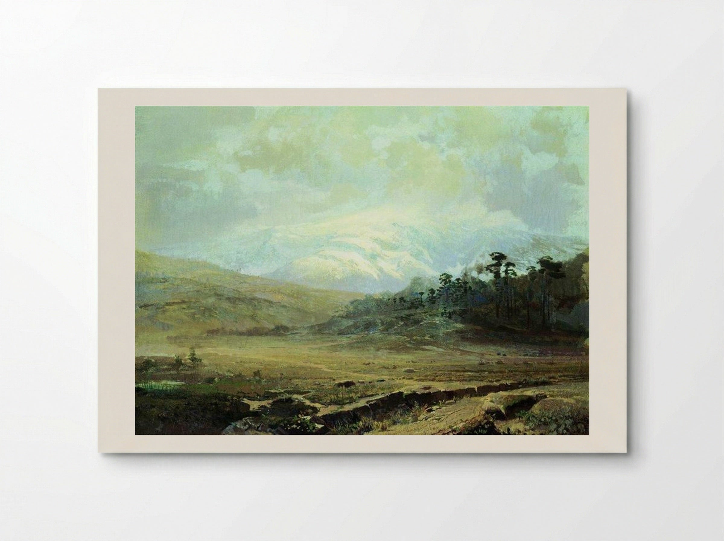 Mountains in the Crimea in Winter - Fyodor Vasilyev - Poster