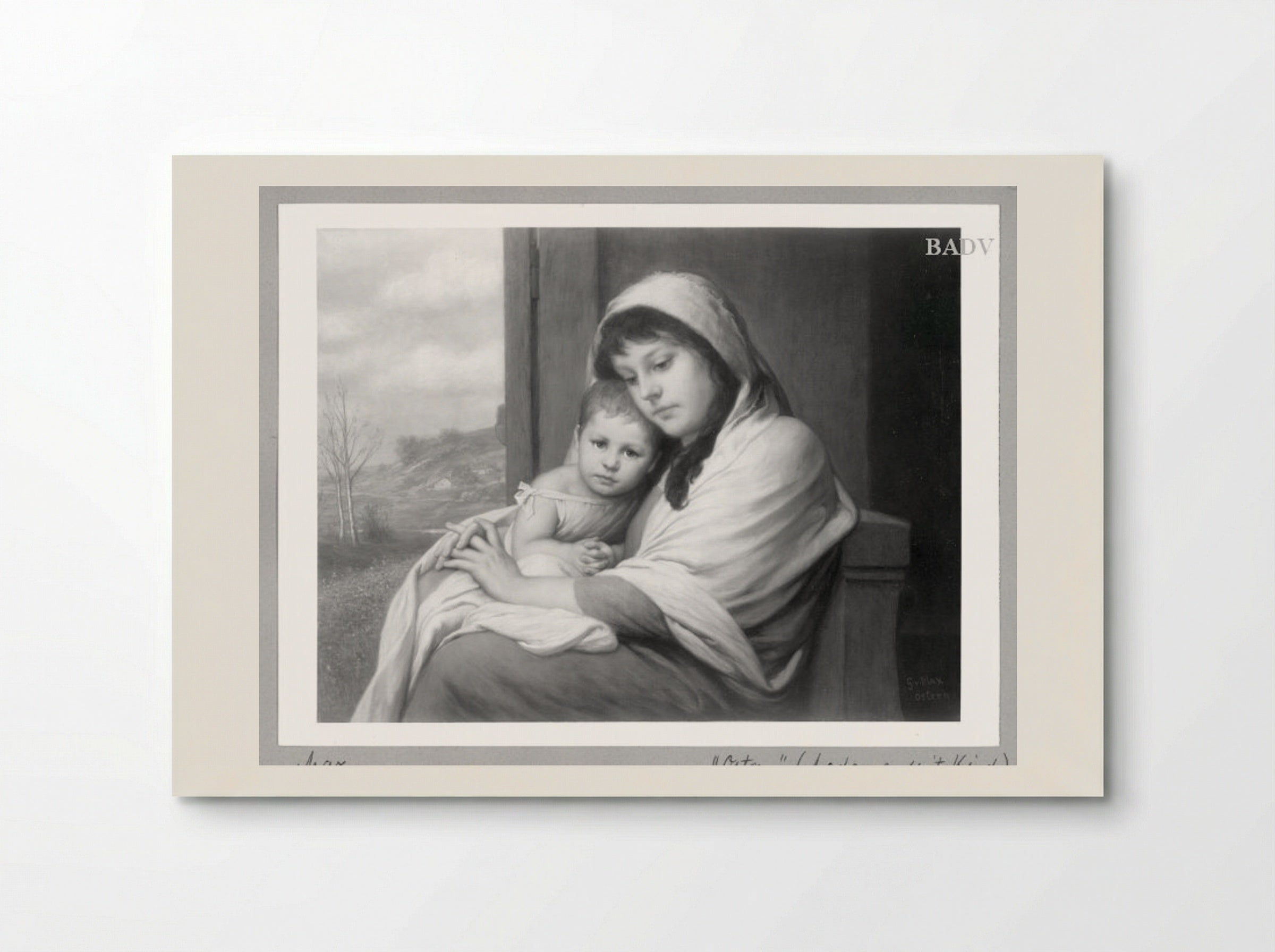 Mutter mit Kind - Gabriel von Max - Poster