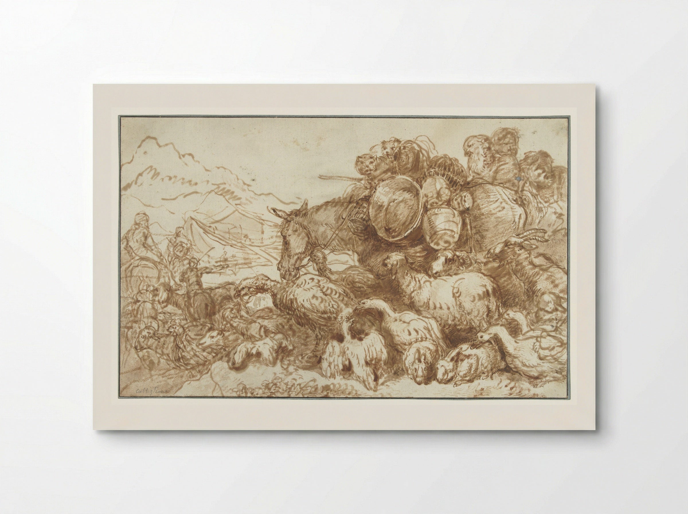 Noah Leading the Animals into the Ark - Giovanni Benedetto Castiglione - Poster