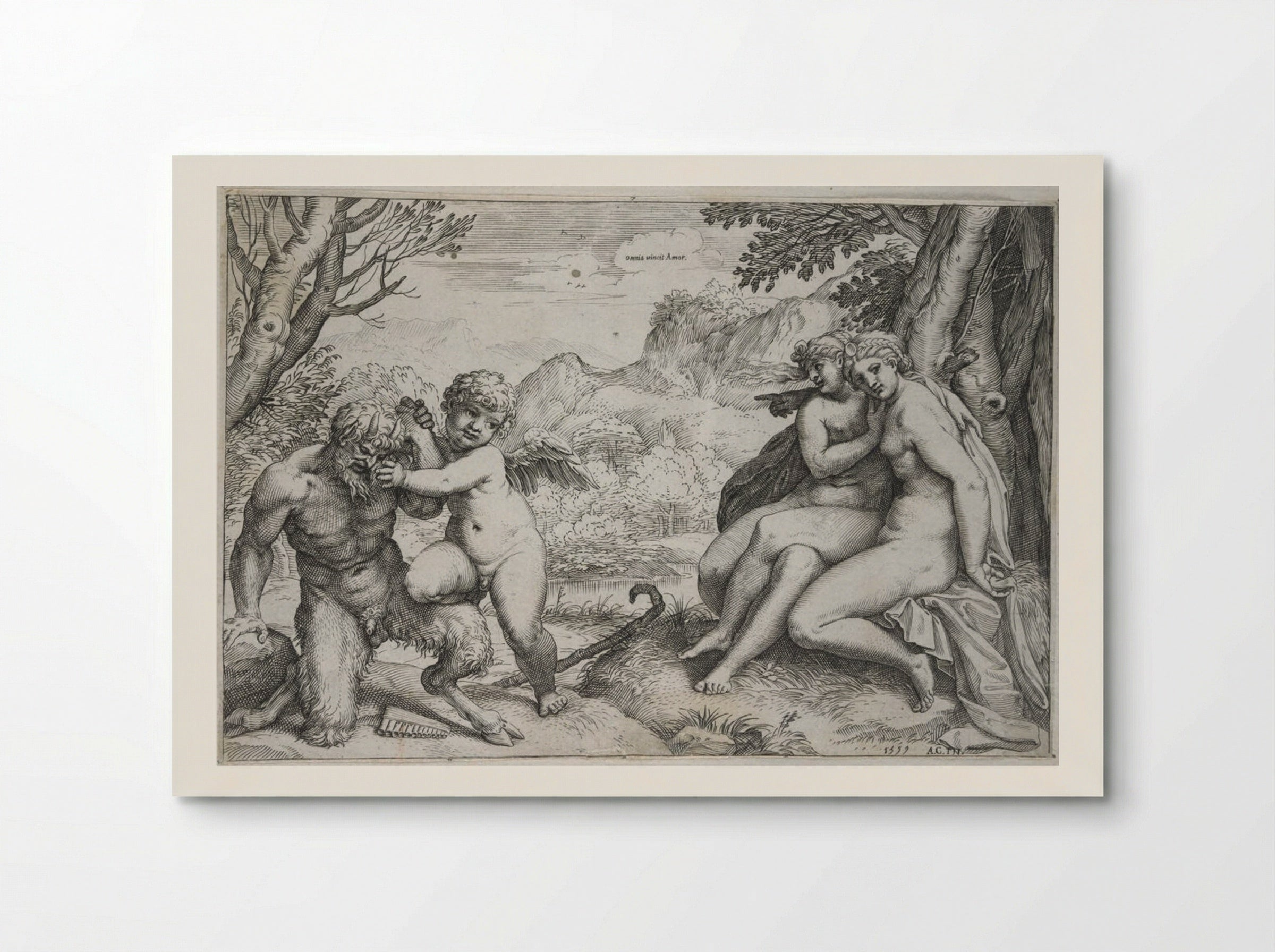Omnia Vincit Amor - Agostino Carracci - Poster