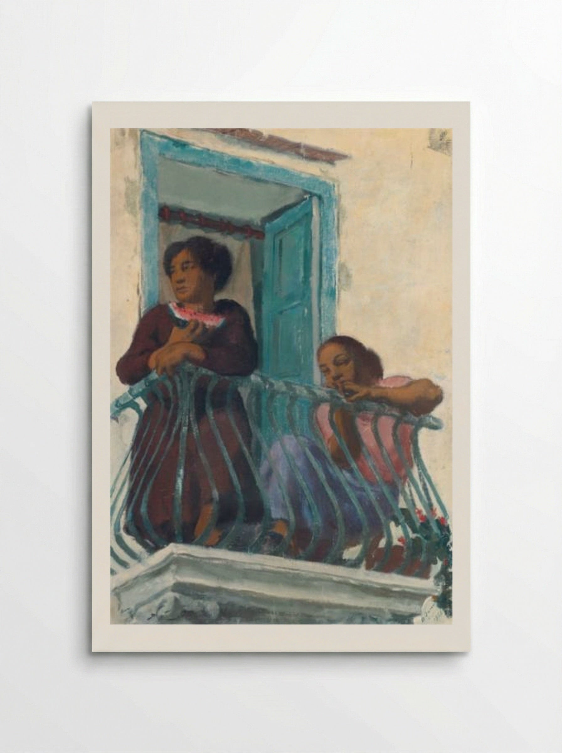 On the Balcony - Alexandre Jacovleff - Poster