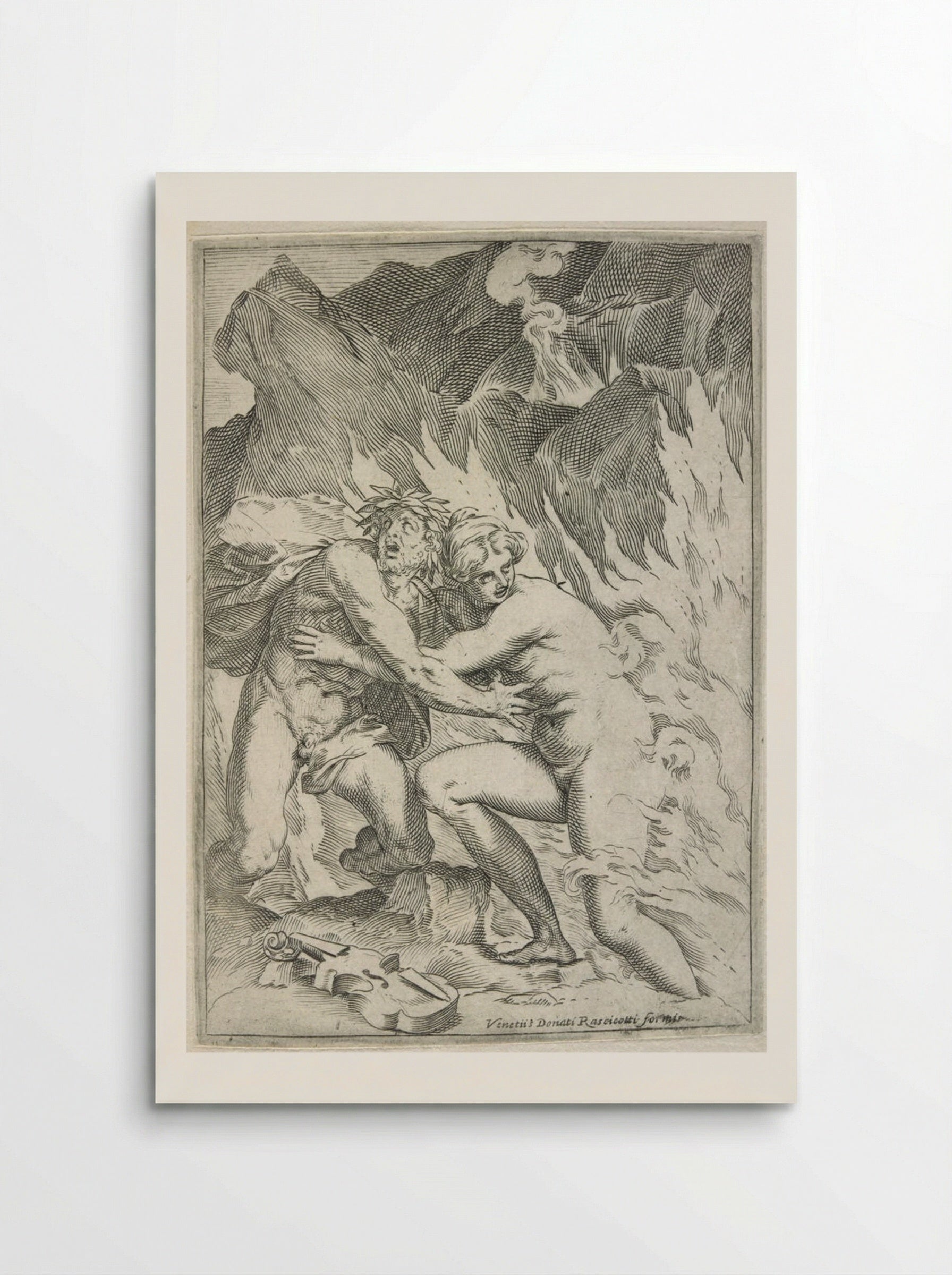 Orpheus and Eurydice - Agostino Carracci - Poster