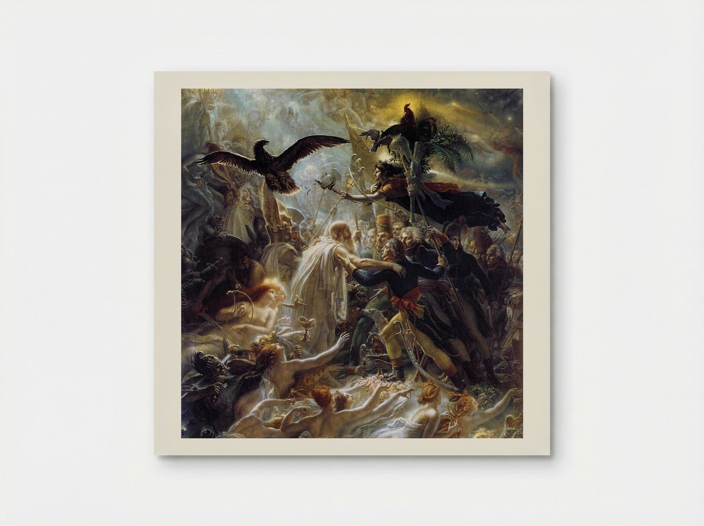 Ossian receiving the Ghosts of the French Heroes - Anne-Louis Girodet - Poster