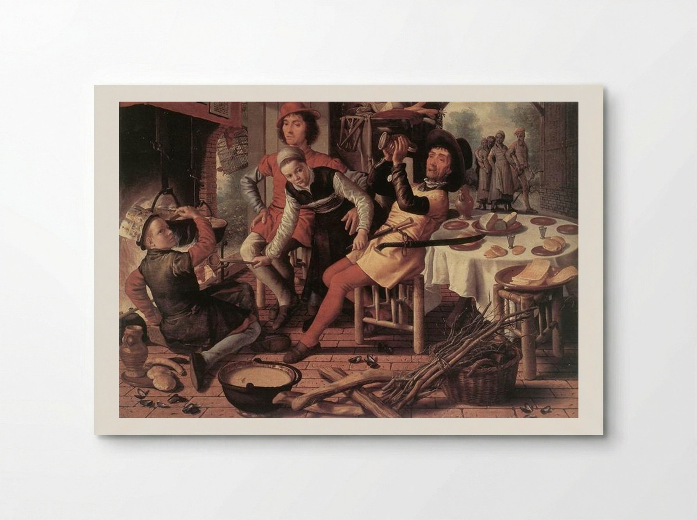 Peasants by the Hearth - Pieter Aertsen - Poster