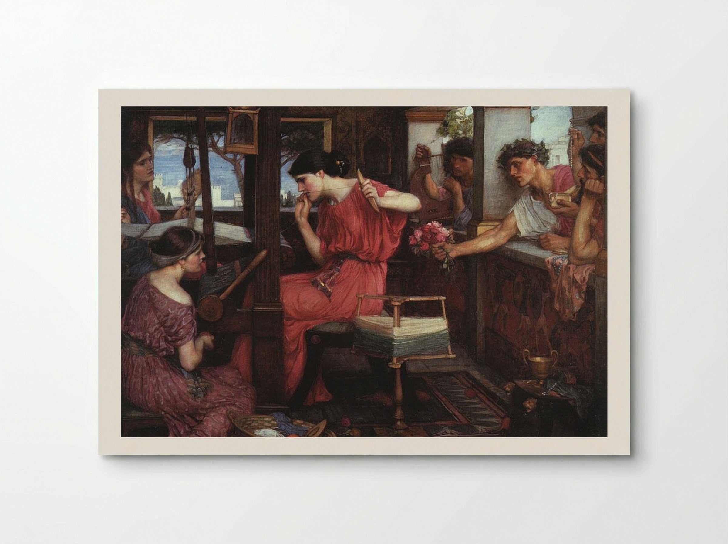 Penelope and the Suitors - John William Waterhouse - Poster