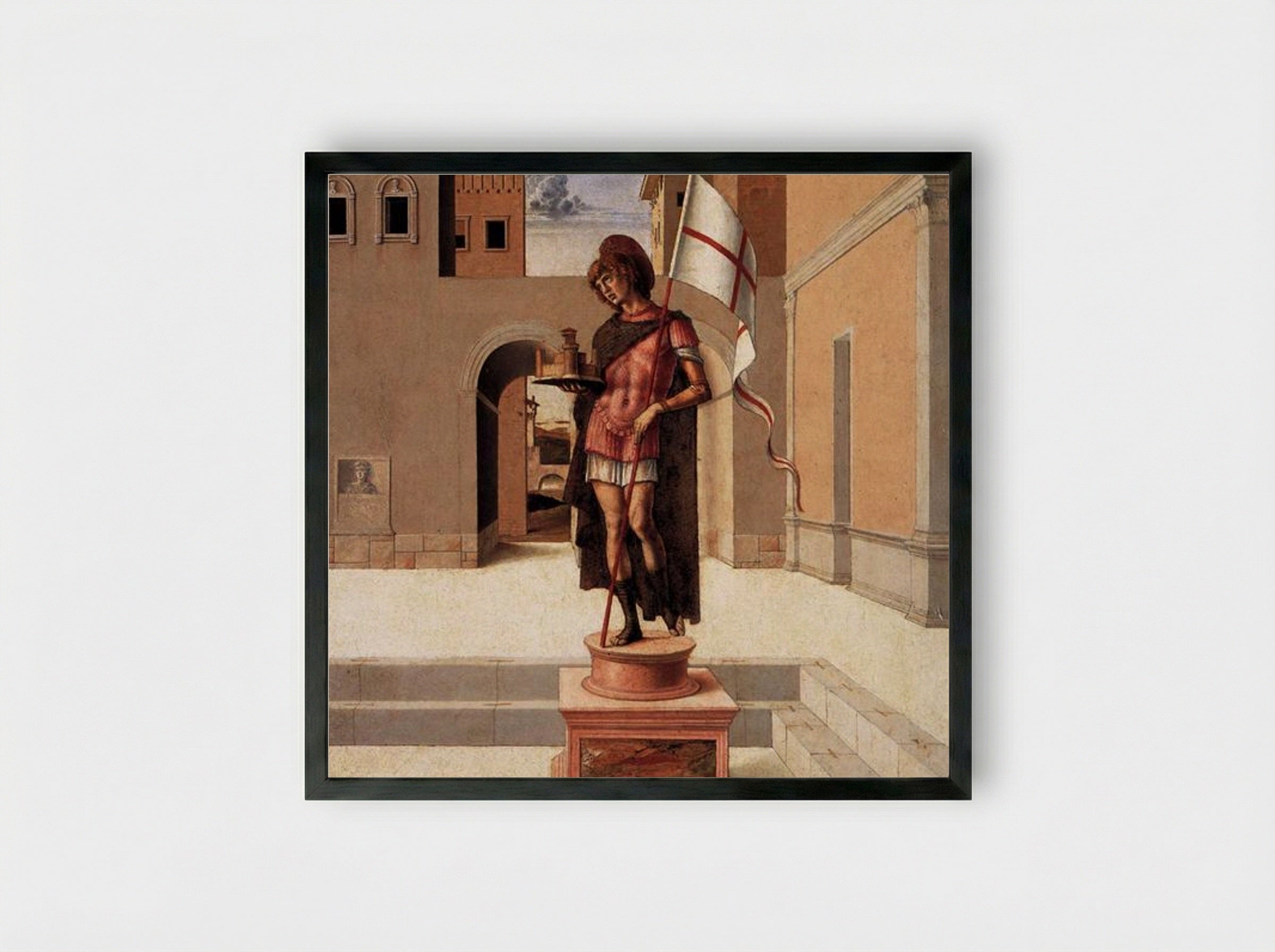 Pesaro Altarpiece (Predella Panel) - Giovanni Bellini - Framed Print Black