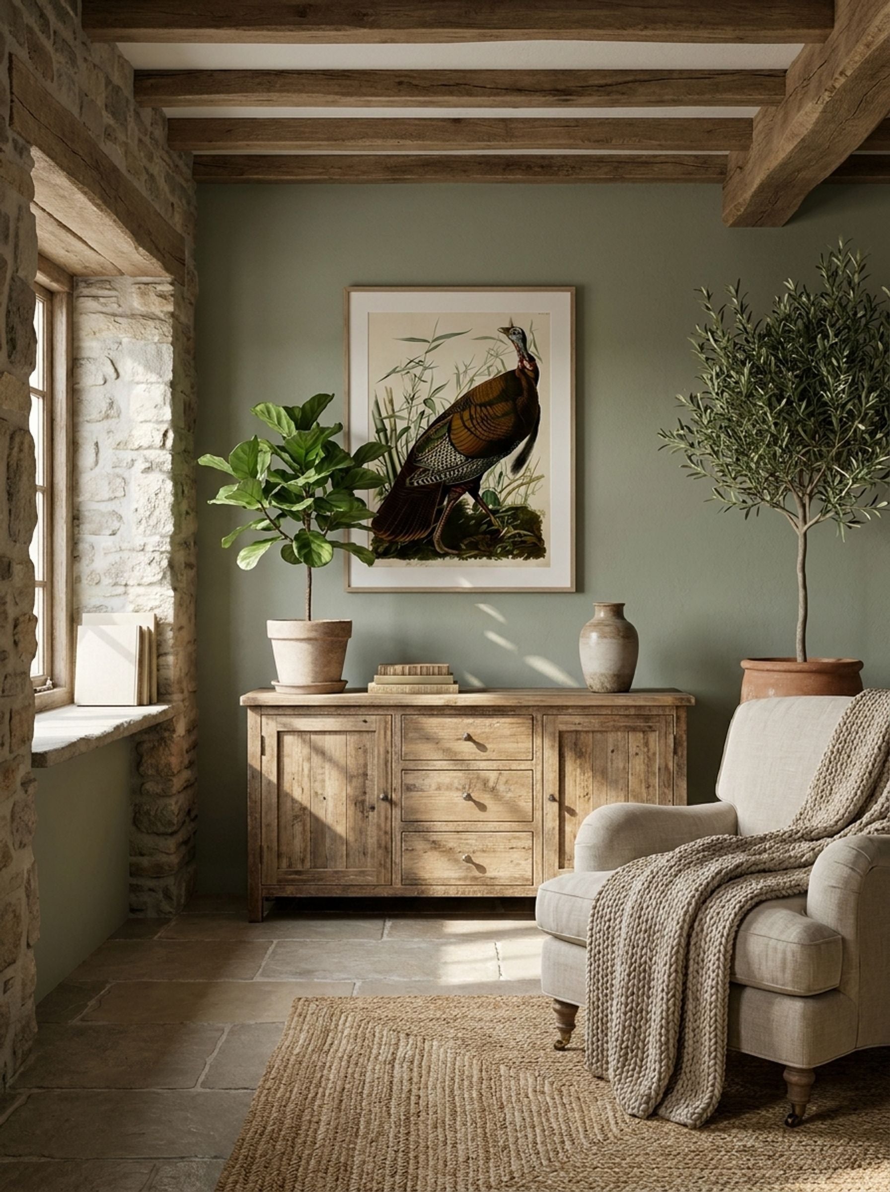 Plate 1. Wild Turkey - John James Audubon - Lifestyle