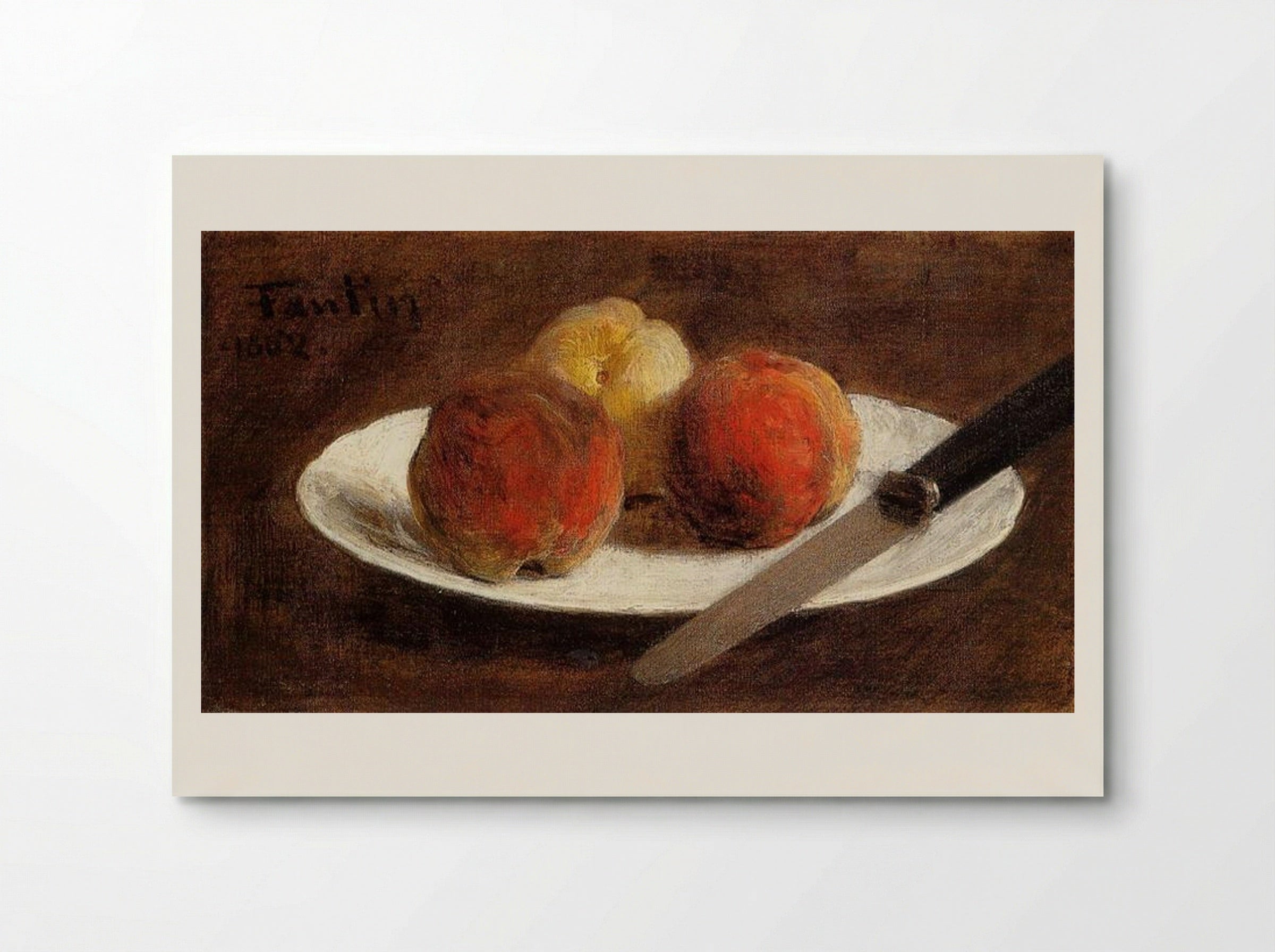 Plate of Peaches - Henri Fantin-Latour - Poster