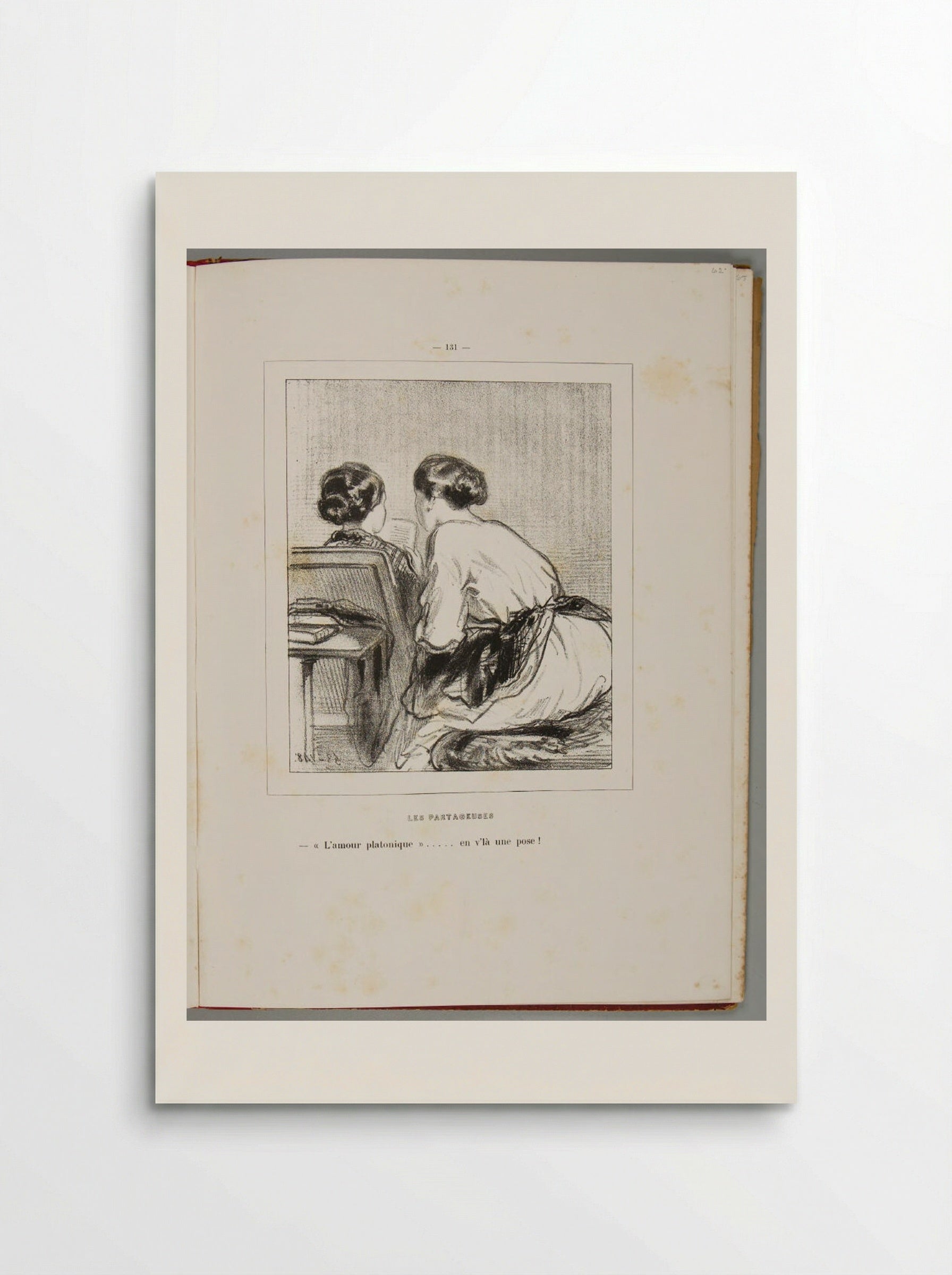 "Platonic love" is just an affectation, p. 131 - Paul Gavarni - Poster