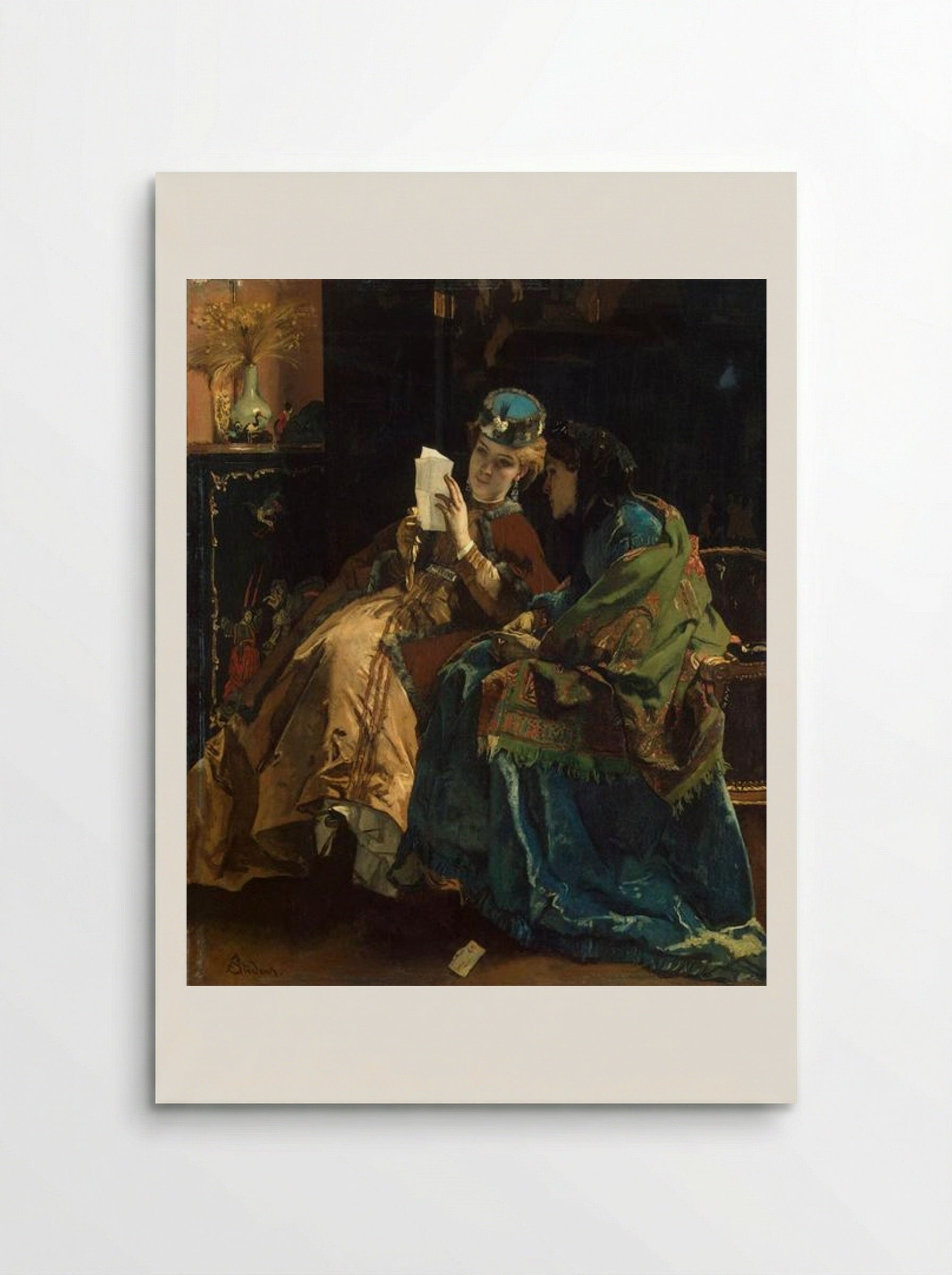 Pleasant Letter - Alfred Stevens - Poster