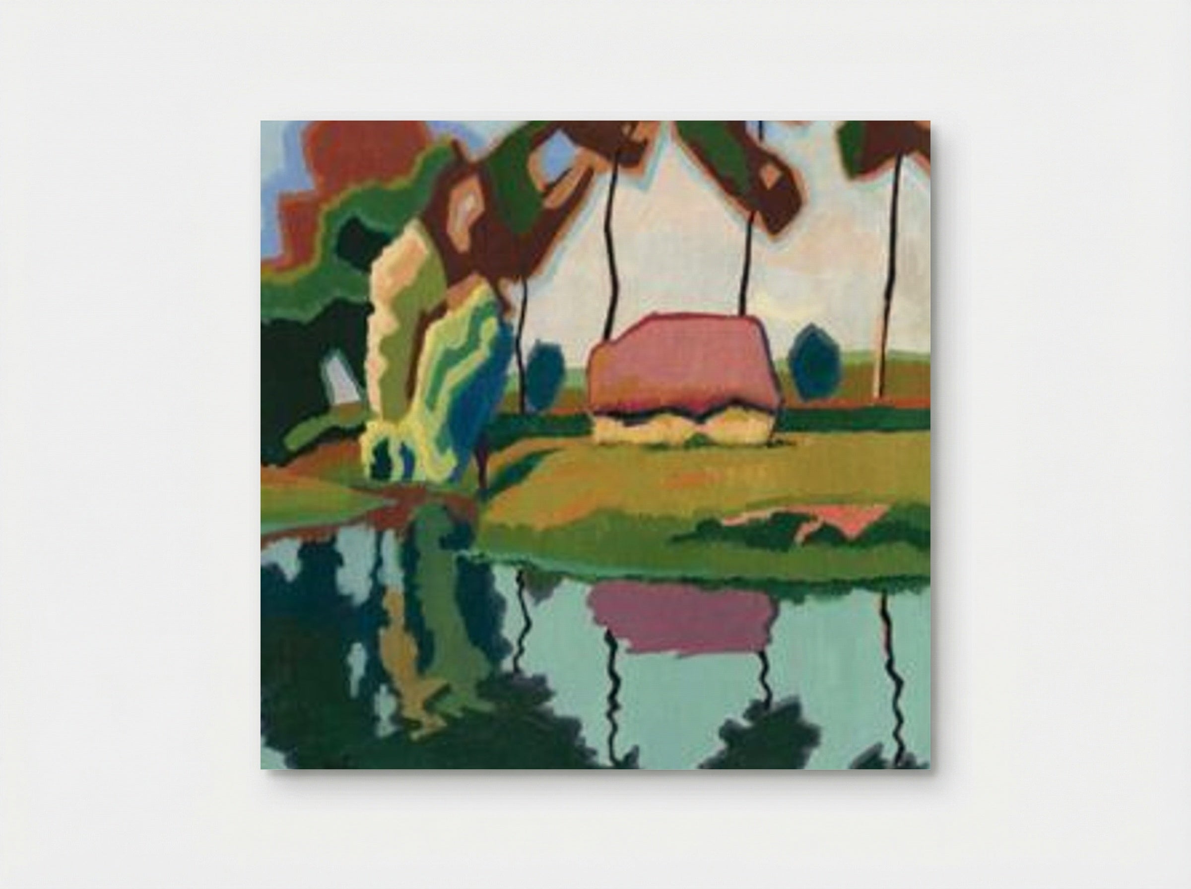 Pond and Small House - Auguste Herbin - Poster
