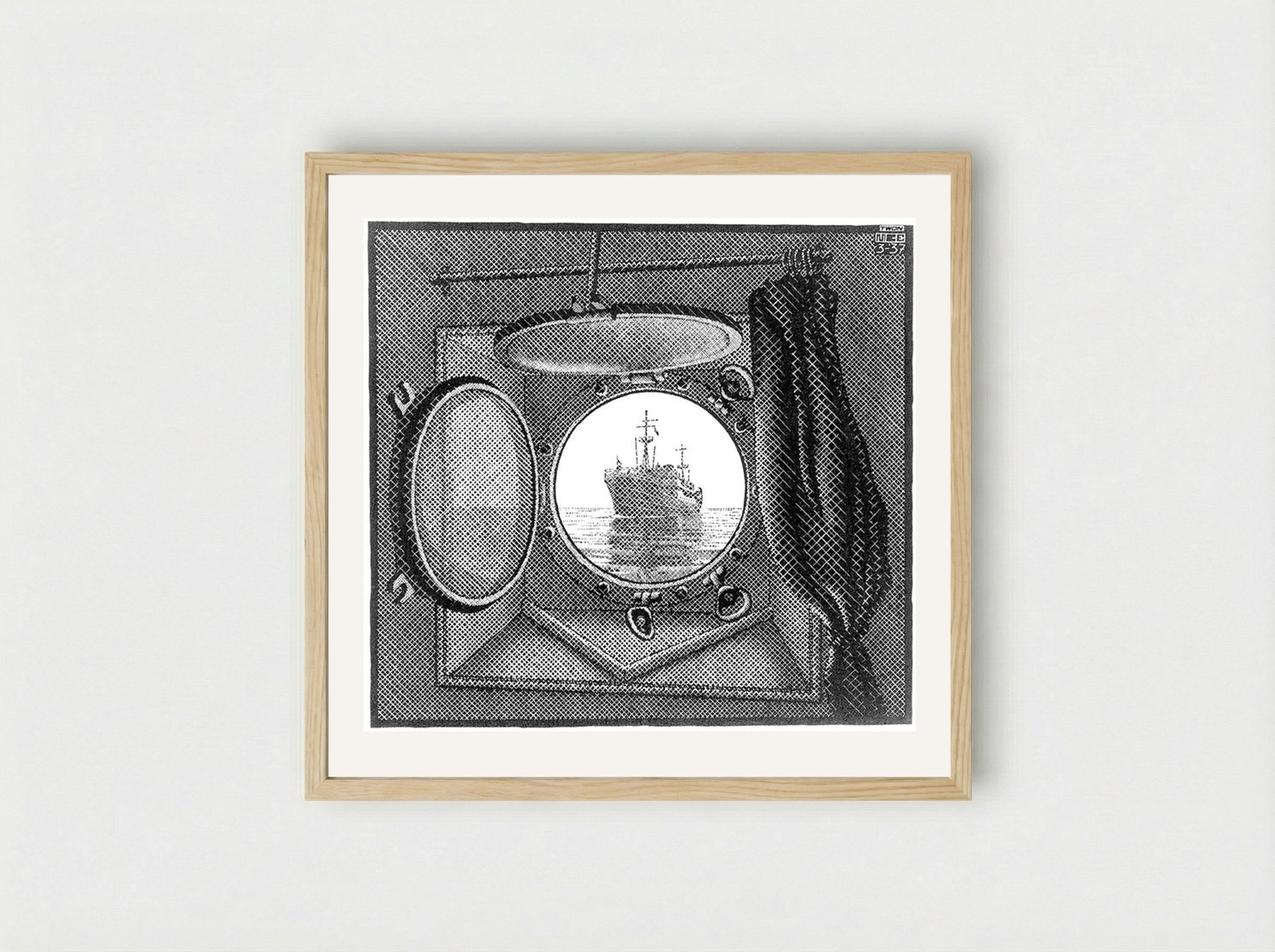 Porthole - M.C. Escher - Framed Print Wood