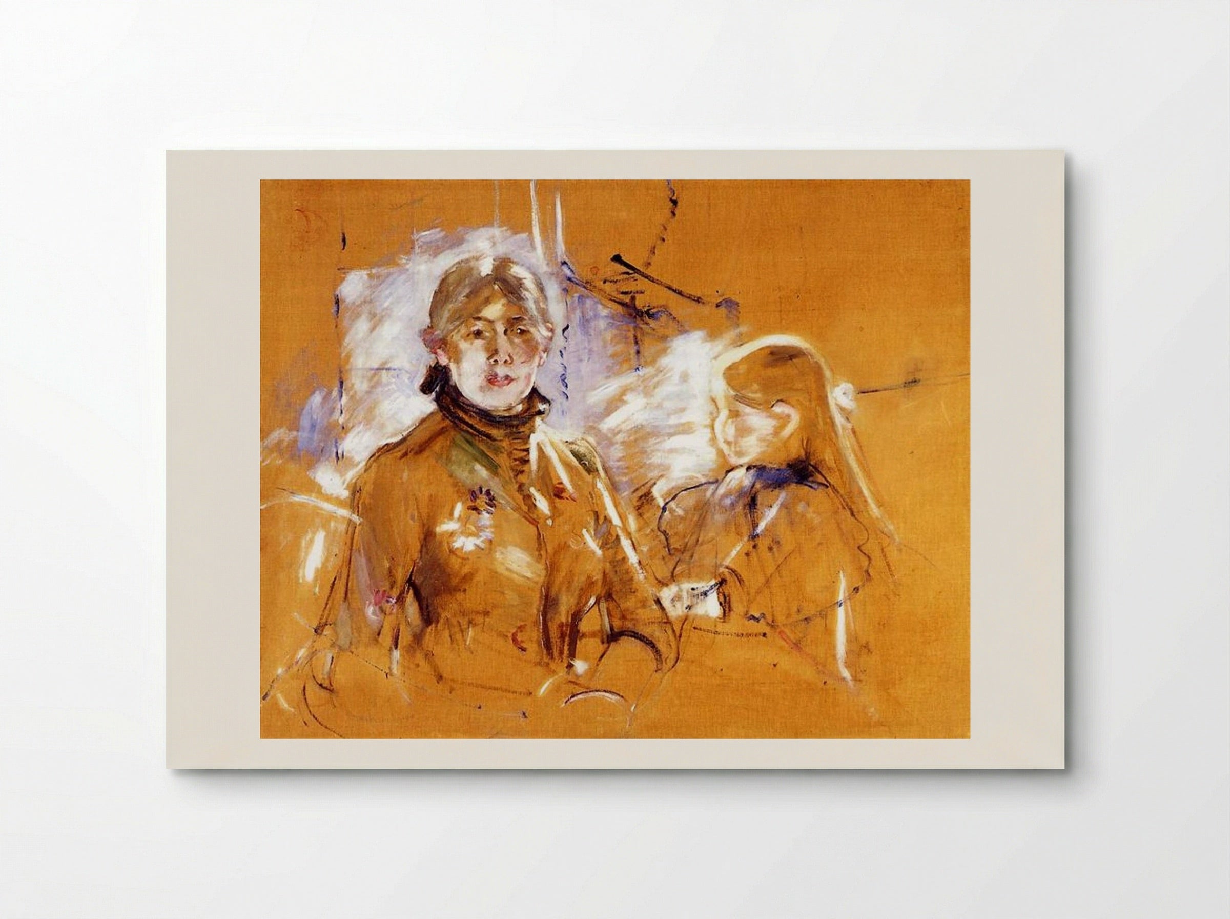 Portrait of Berthe Morisot and Her Daughter (Berthe Morisot) - Berthe Morisot - Poster
