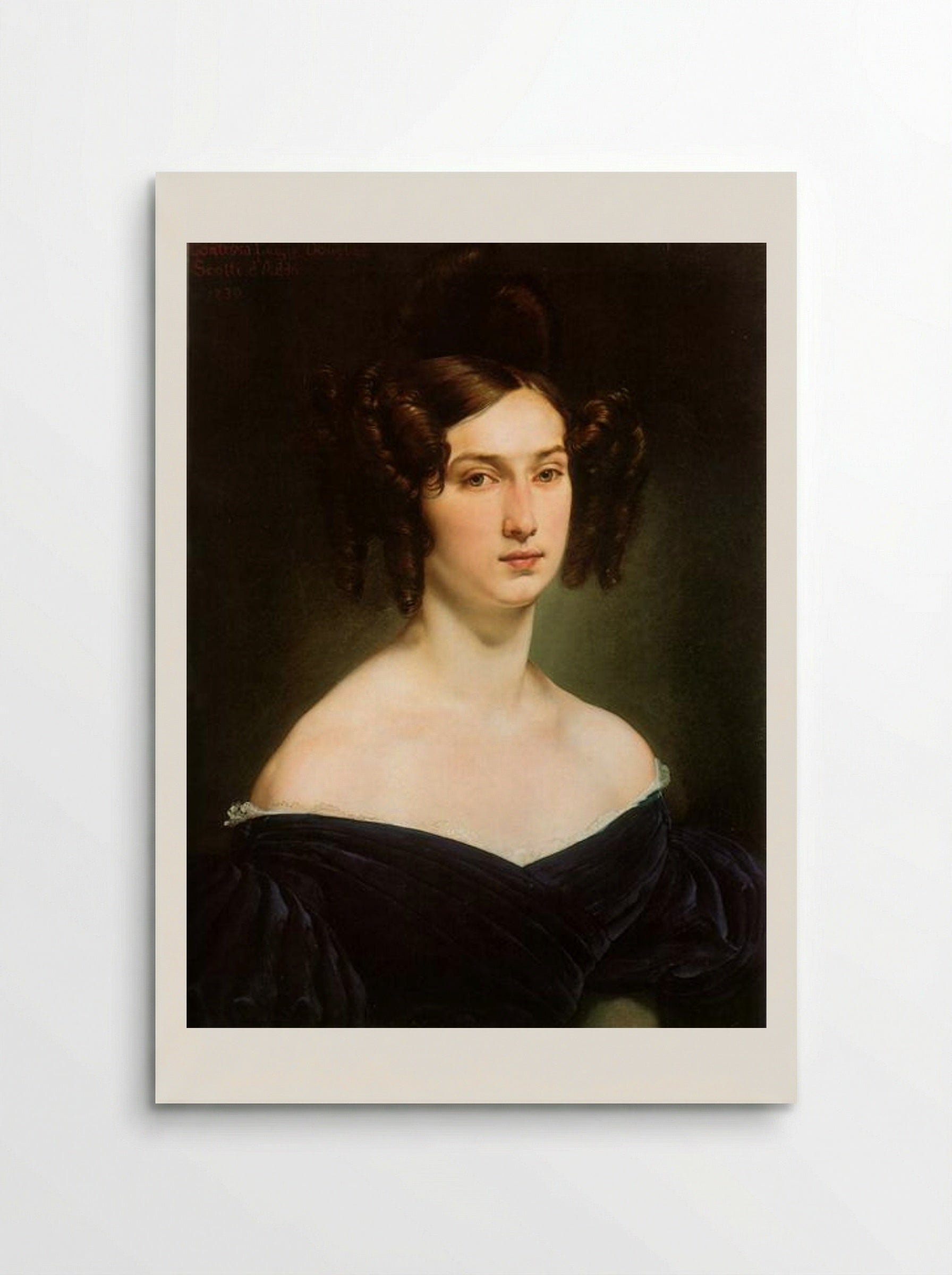Portrait of Countess Luigia Douglas Scotti d'Adda - Francesco Hayez - Poster