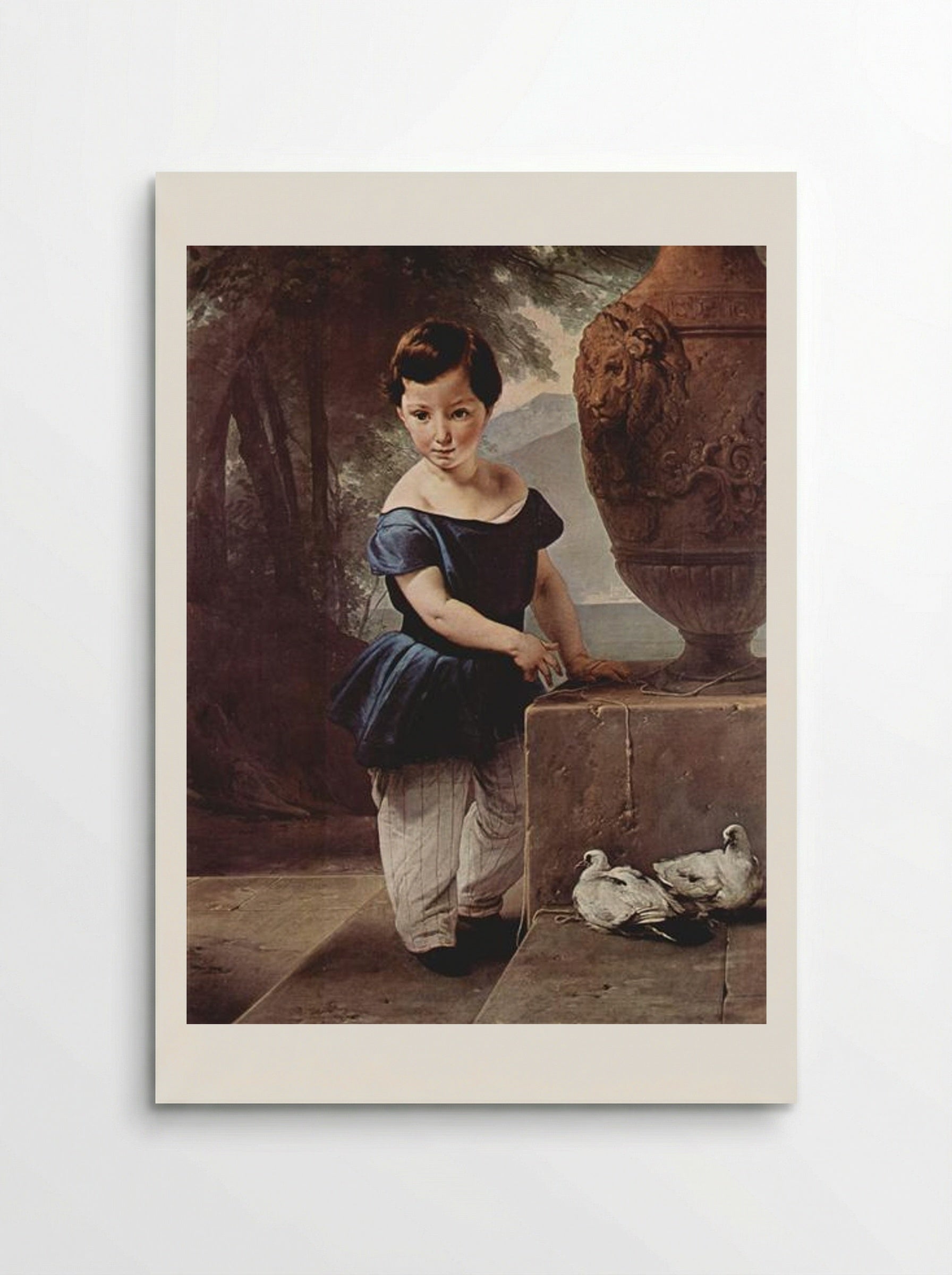 Portrait of Don Giulio Vigoni as a child - Francesco Hayez - Poster