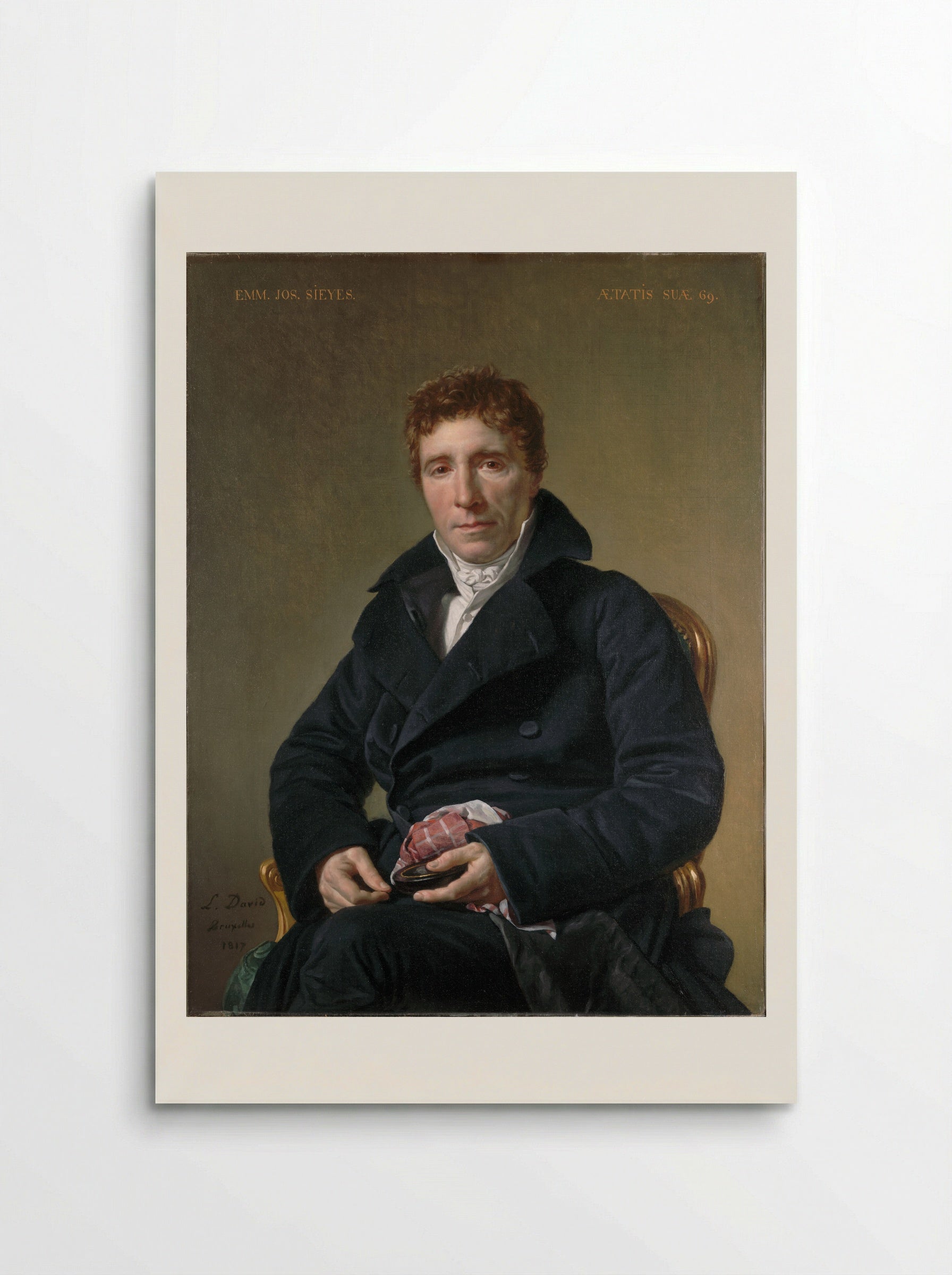 Portrait of Emmanuel Joseph Sieyès - Jacques-Louis David - Poster