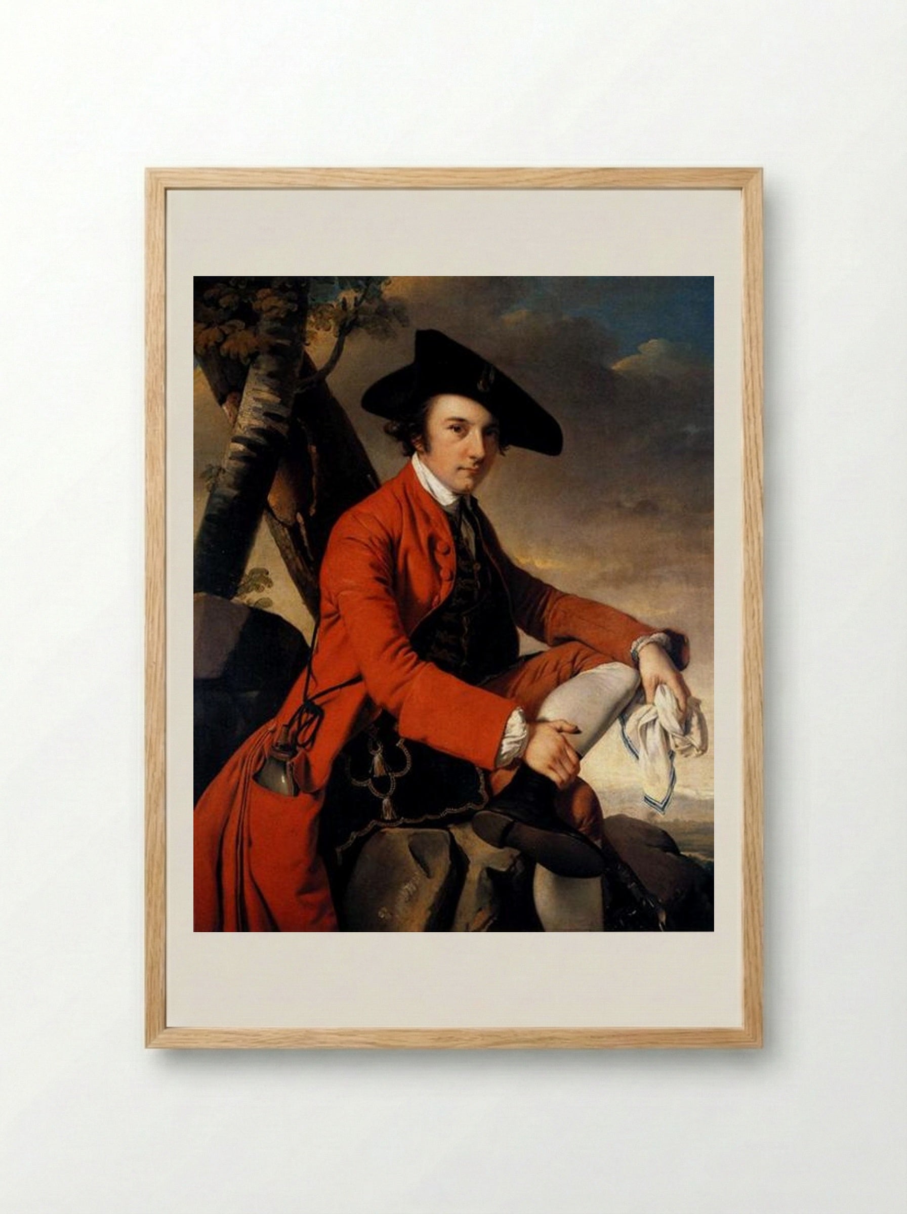 Portrait of Fleetwood Hesketh - Joseph Wright - Framed Print Wood