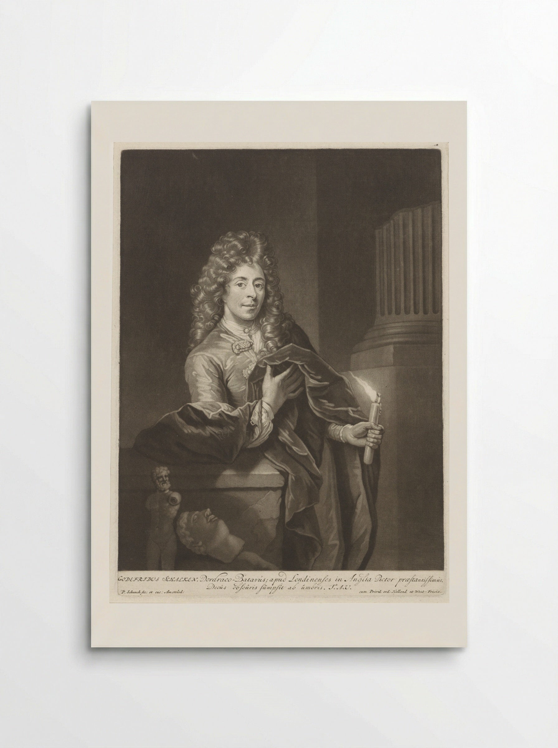 Portrait of Gerard Dou - Godfried Schalcken - Poster