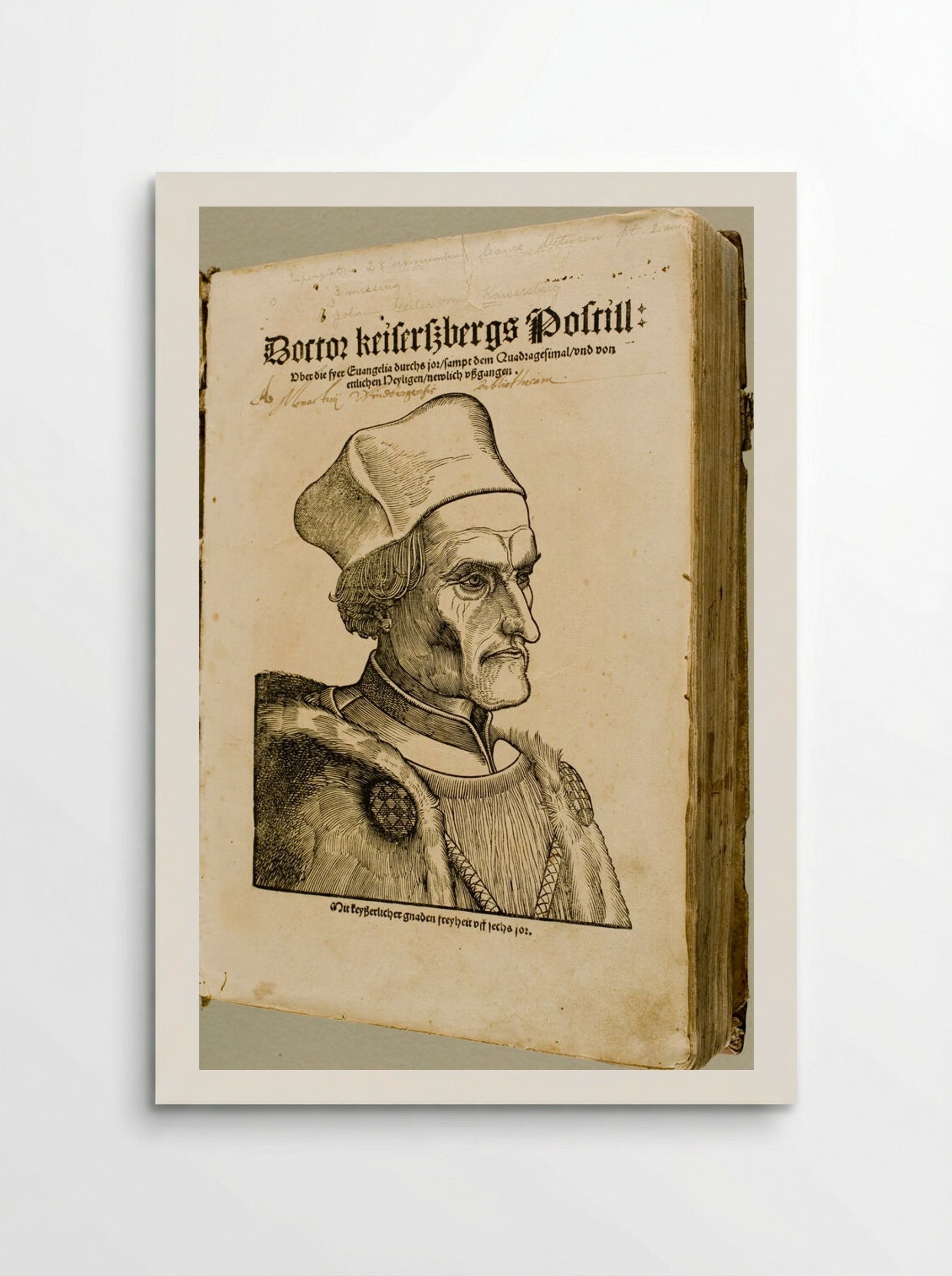 Portrait of Johann Geiler von Kaisersberg - Hans Baldung Grien - Poster