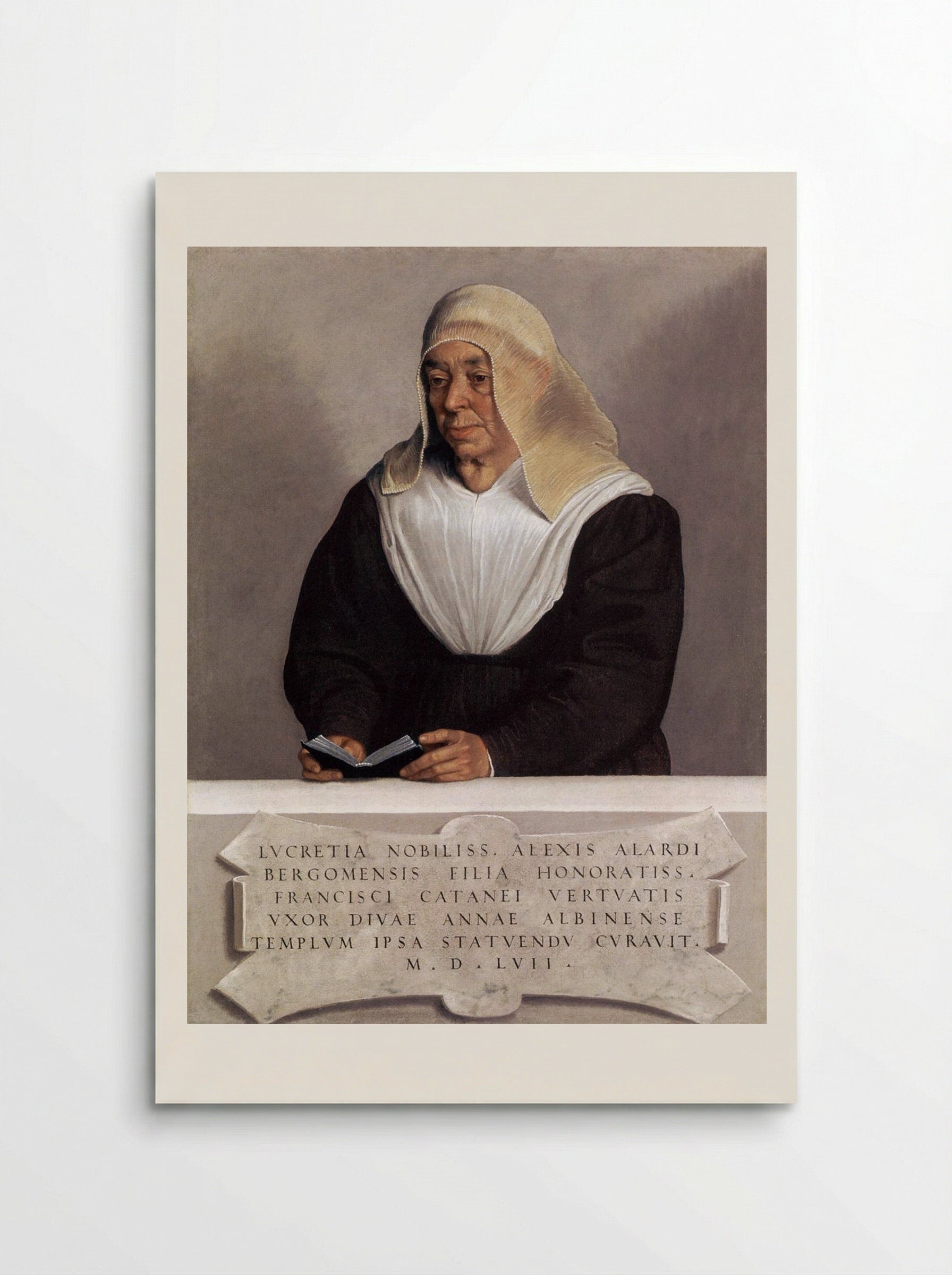 Portrait of Lucrezia Agliardi Vertova - Giovanni Battista Moroni - Poster