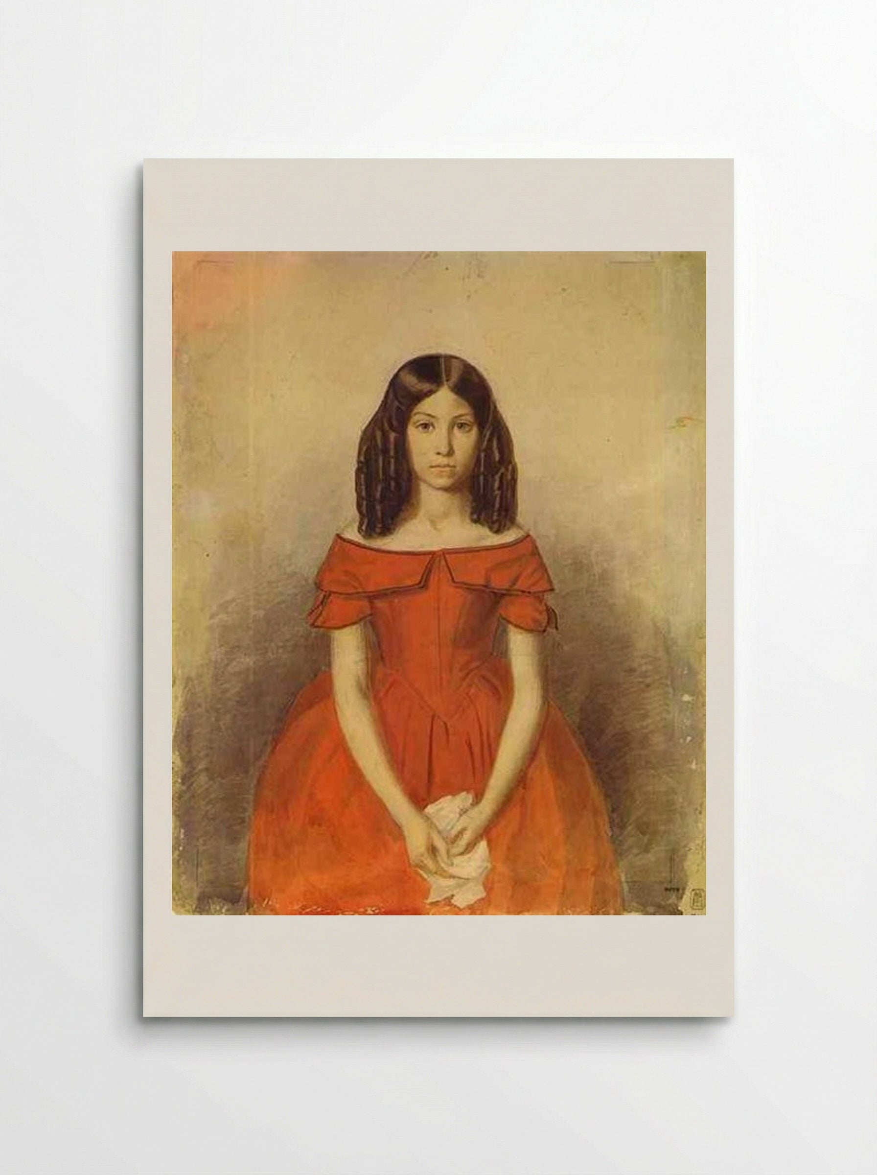 Portrait of N. P. Zhdanovich as a Child - Pavel Fedotov - Poster