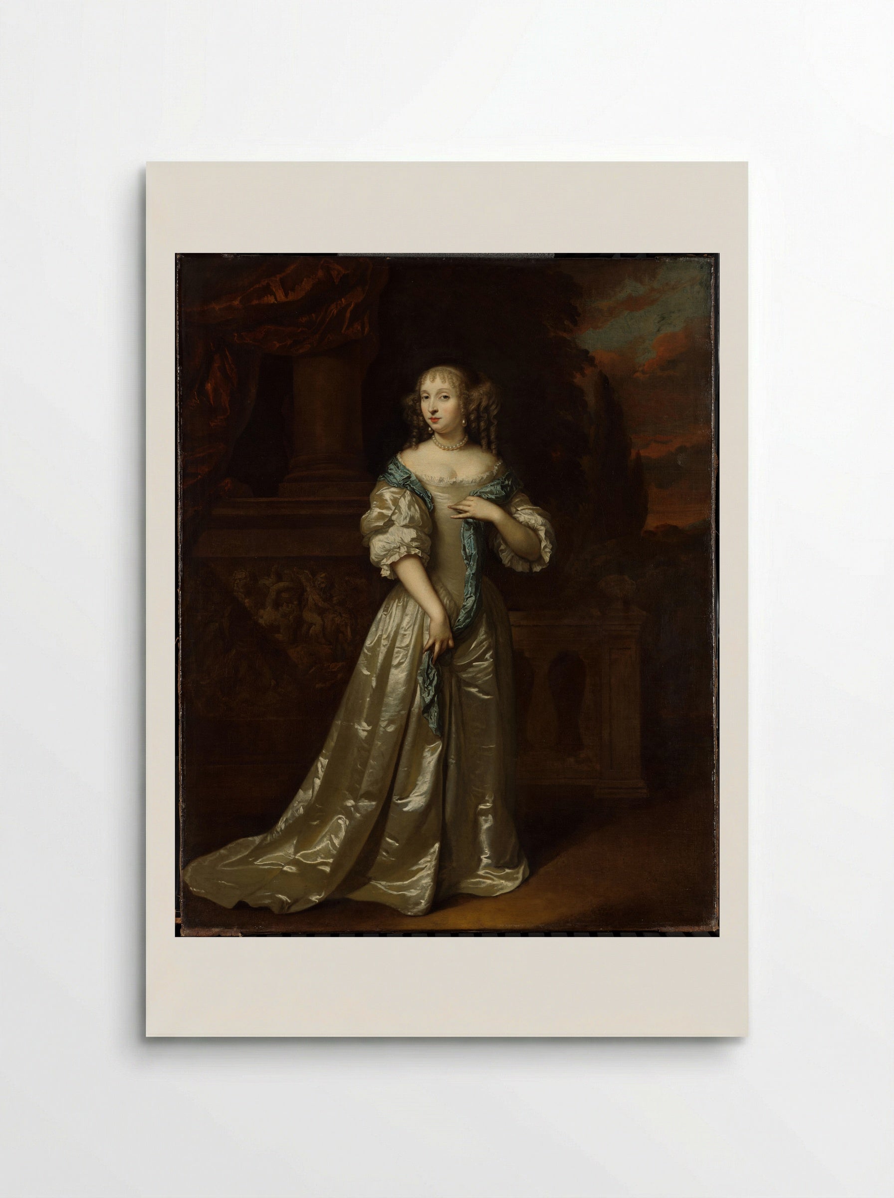 Portrait of Philippina Staunton, Wife of Roelof van Arkel - Caspar Netscher - Poster