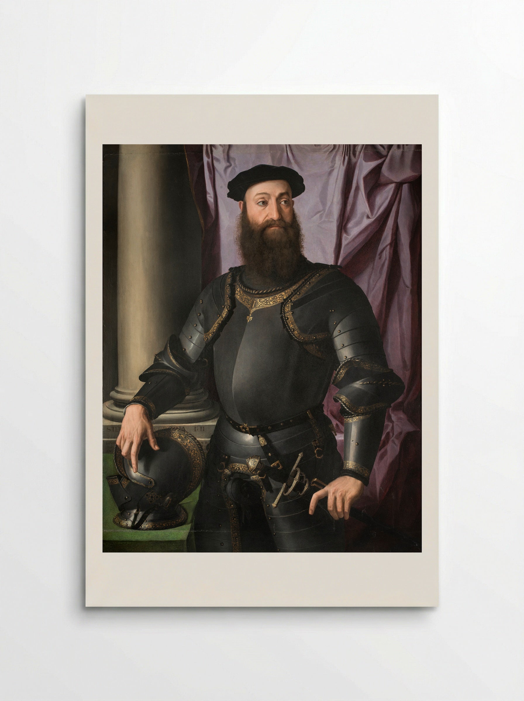 Portrait of Stefano IV Colonna - Agnolo Bronzino - Poster
