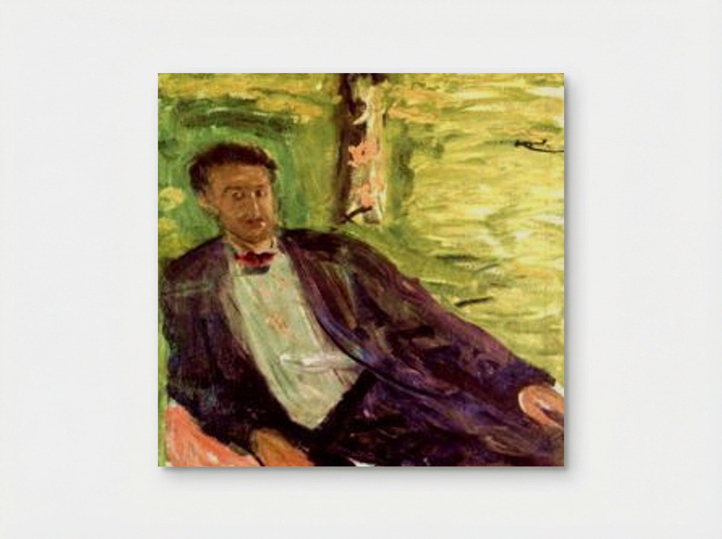 Portrait of a Gentleman (Green Background) - Richard Gerstl - Poster