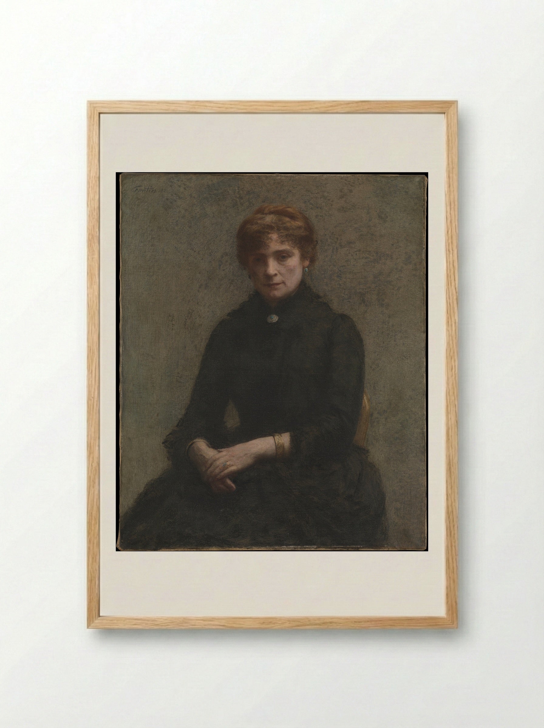 Portrait of a Woman - Henri Fantin-Latour - Framed Print Wood