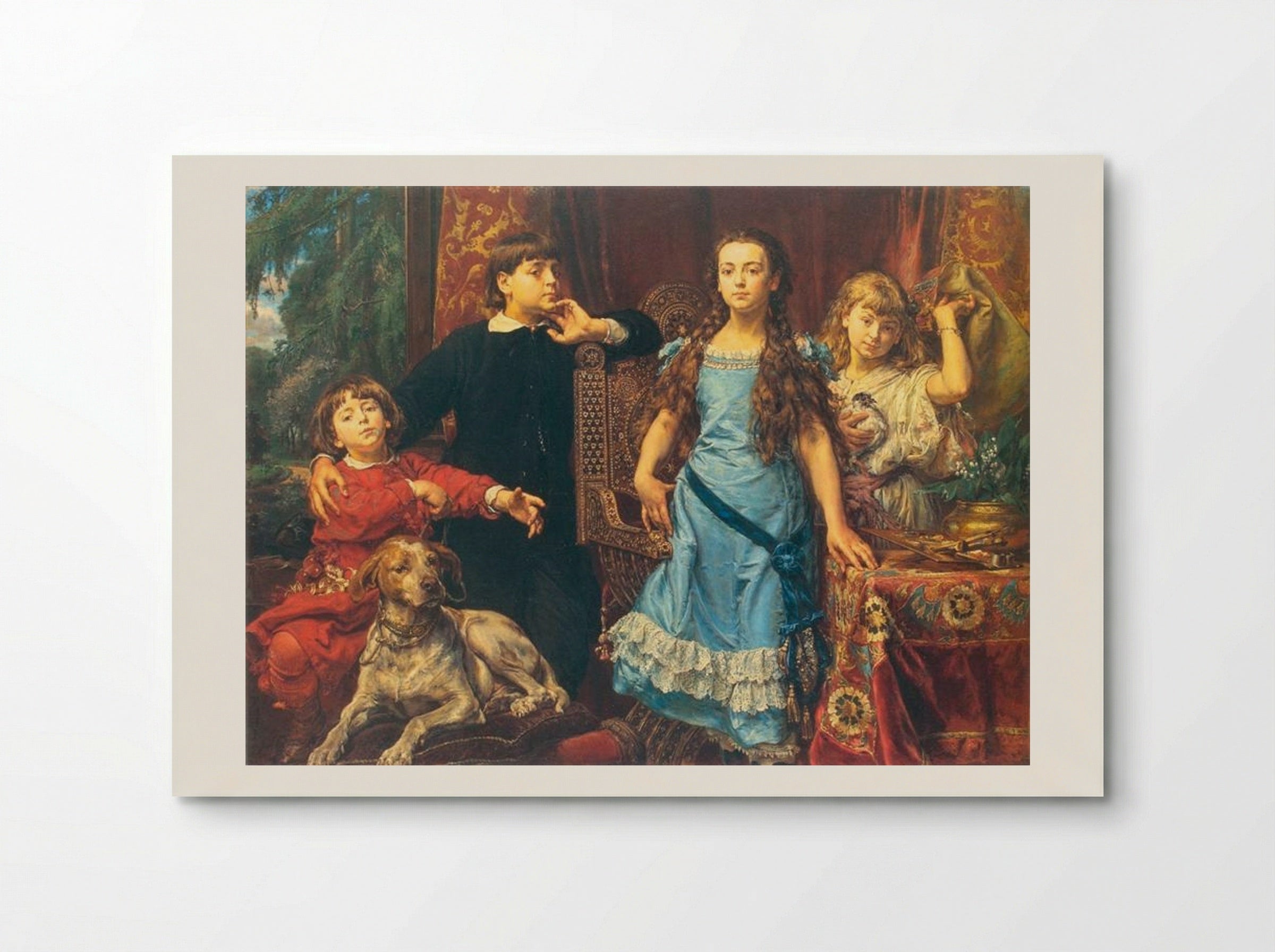 Portrait of the Artist's Four Children - Jan Matejko - Poster